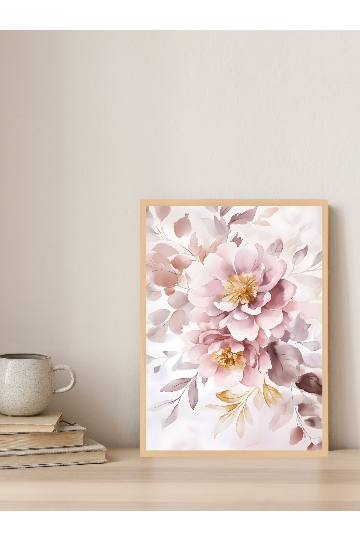 Tuba Decor Tek parça Ahşap Çerçeve Görünümlü MDF Tablo