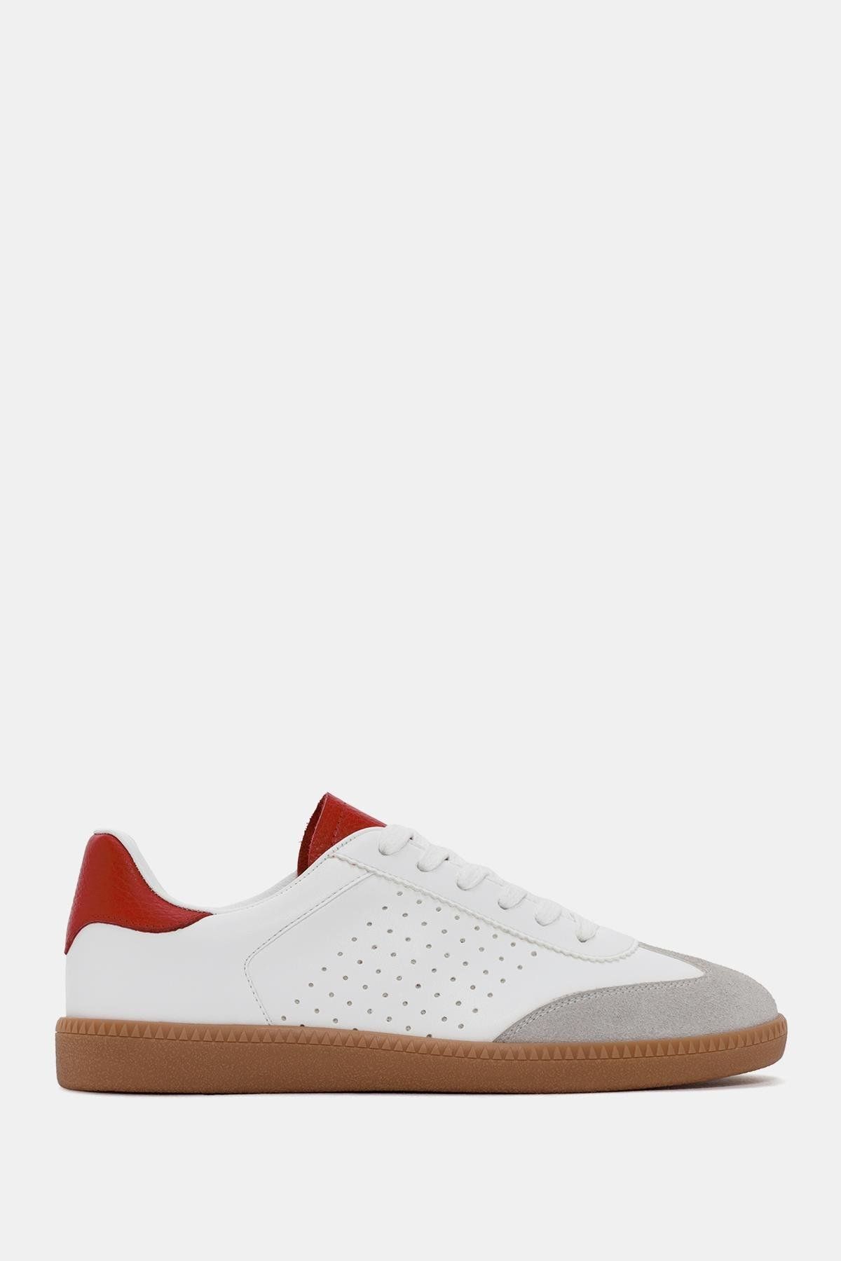 Bestyle Atlanta Kadın Beyaz-Kırmızı Sneaker
