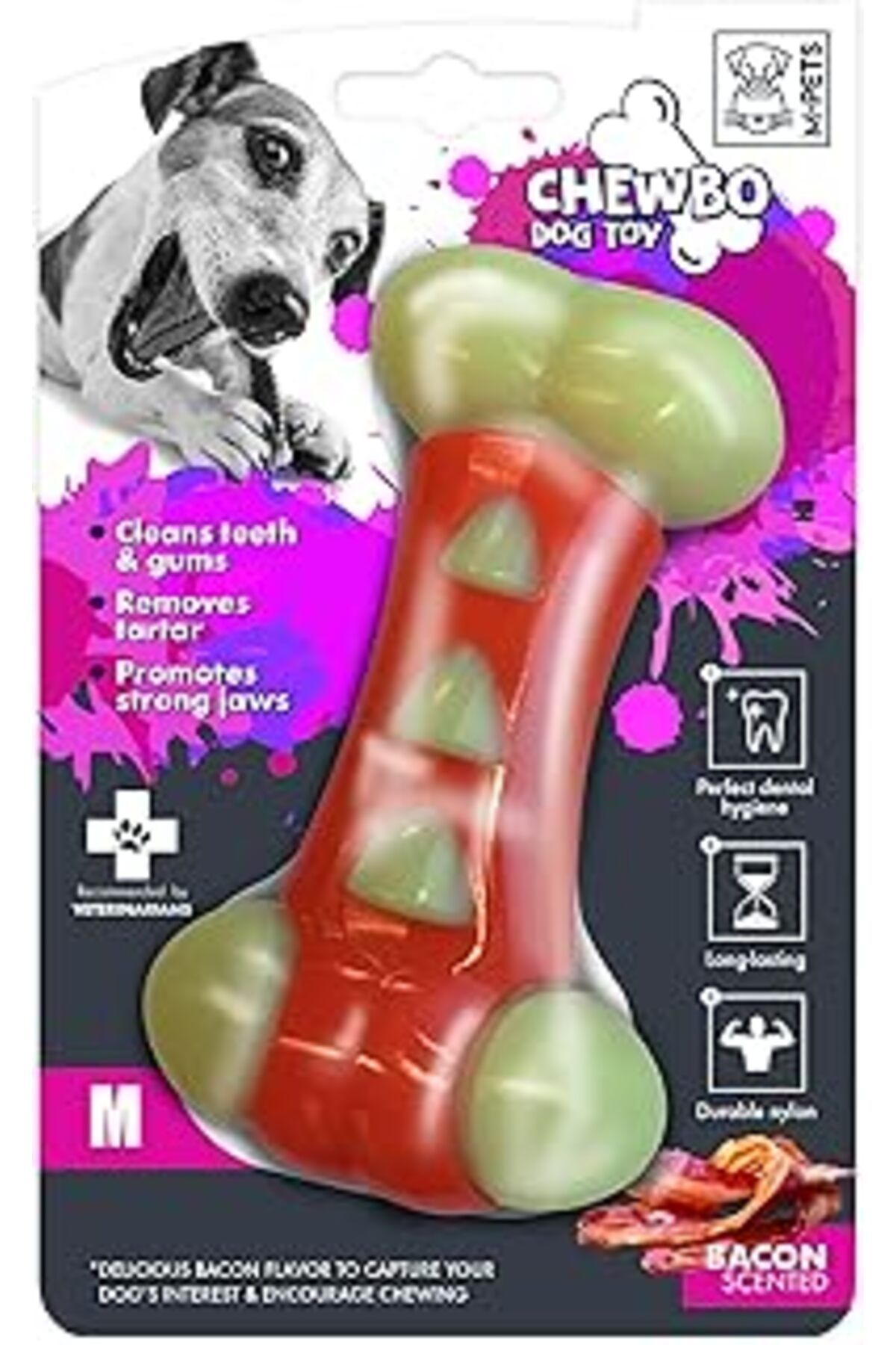 ASİTAN M-Pets Chewbo Trıbone Dental Et Aromalı Köpek Oyuncağı M