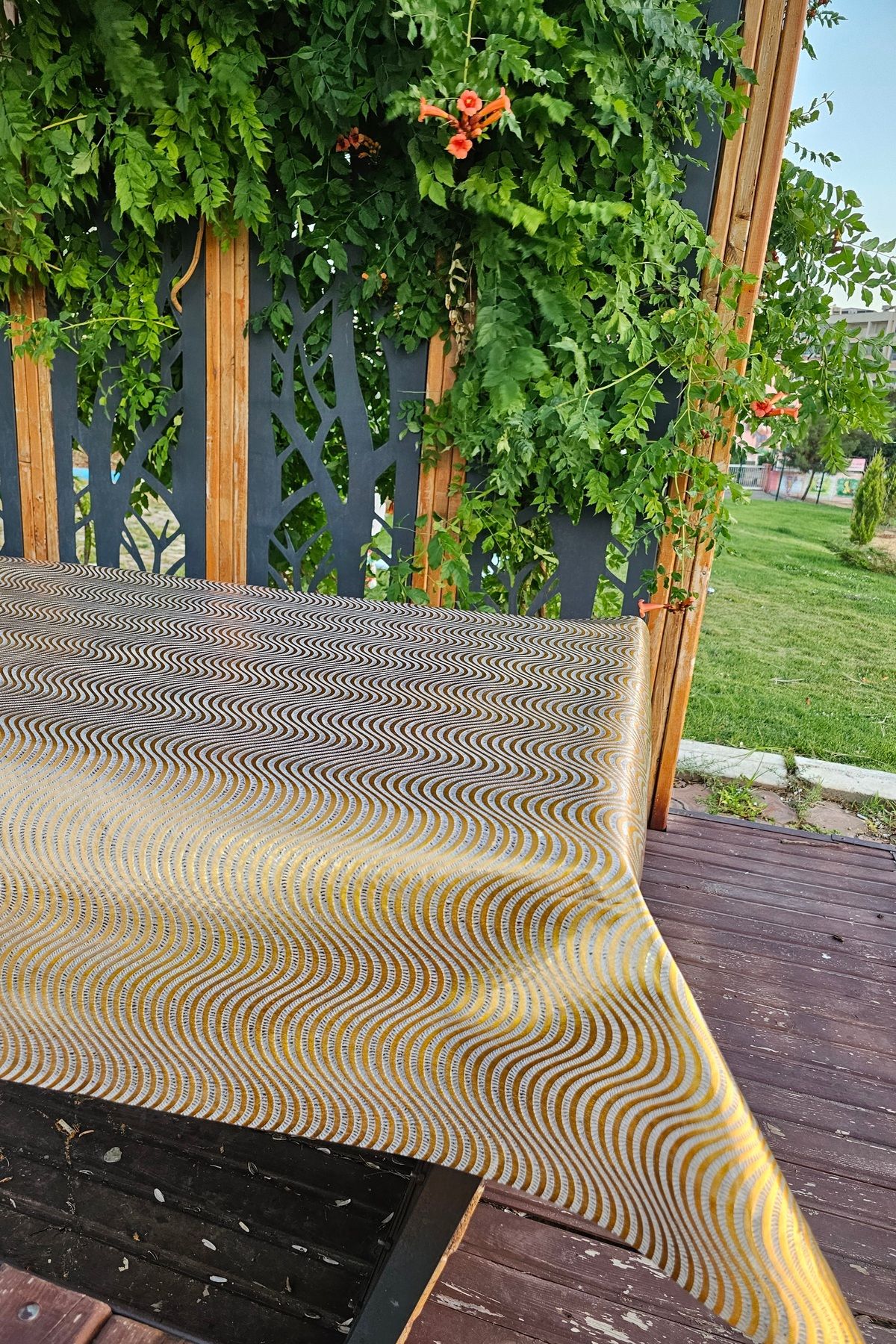 Rona Home-Wicker Pattern Parallel Transparent Pvc Table Cloth Wipeable Oilcloth Table Cloth Luxury Wicker Waterproof. 2