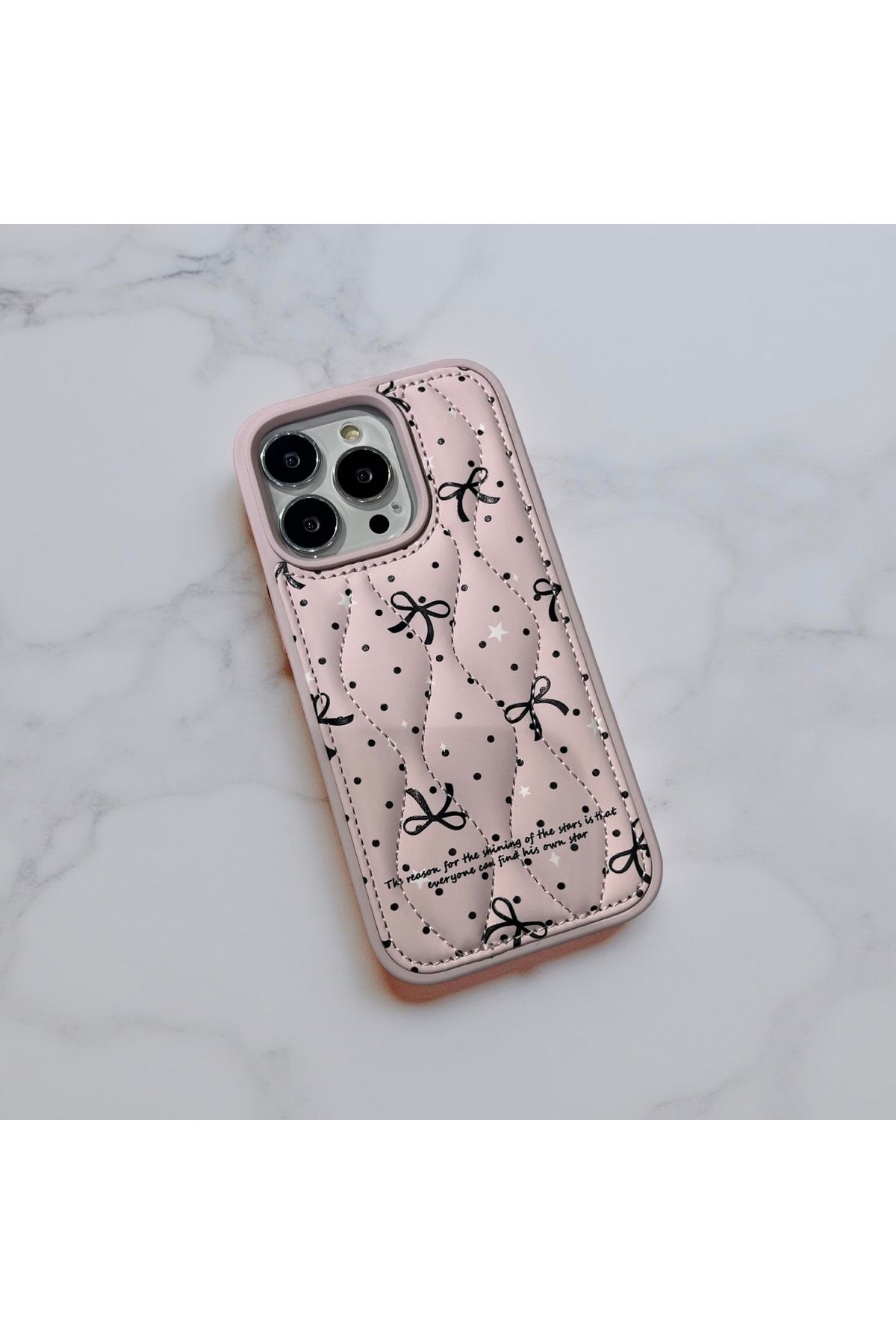 HYPERSOFT Iphone 14 Pro Max Uyumlu Kapitone Çiçek Desenli Puf Kılıf Özel Kutulu