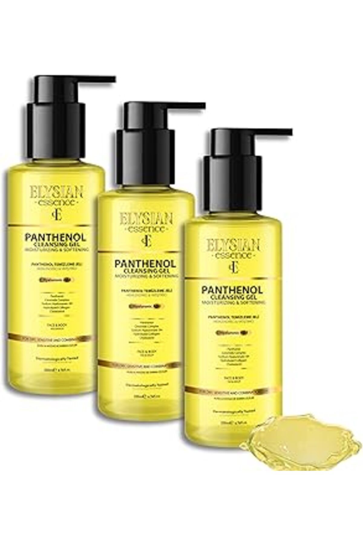 Mu Art Ahşap Elysian Essence Nemlendirici Ve Yatıştırıcı Panthenol Yüz Temizleme Jeli 3'Lü Set - Kolajen & Hyalu