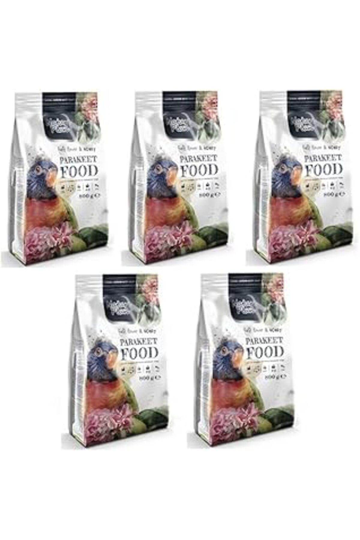 Mu Art Ahşap Nature Plan Paraket Sultan Cennet Papağanı Yemi 800 Gr - 5 Adet