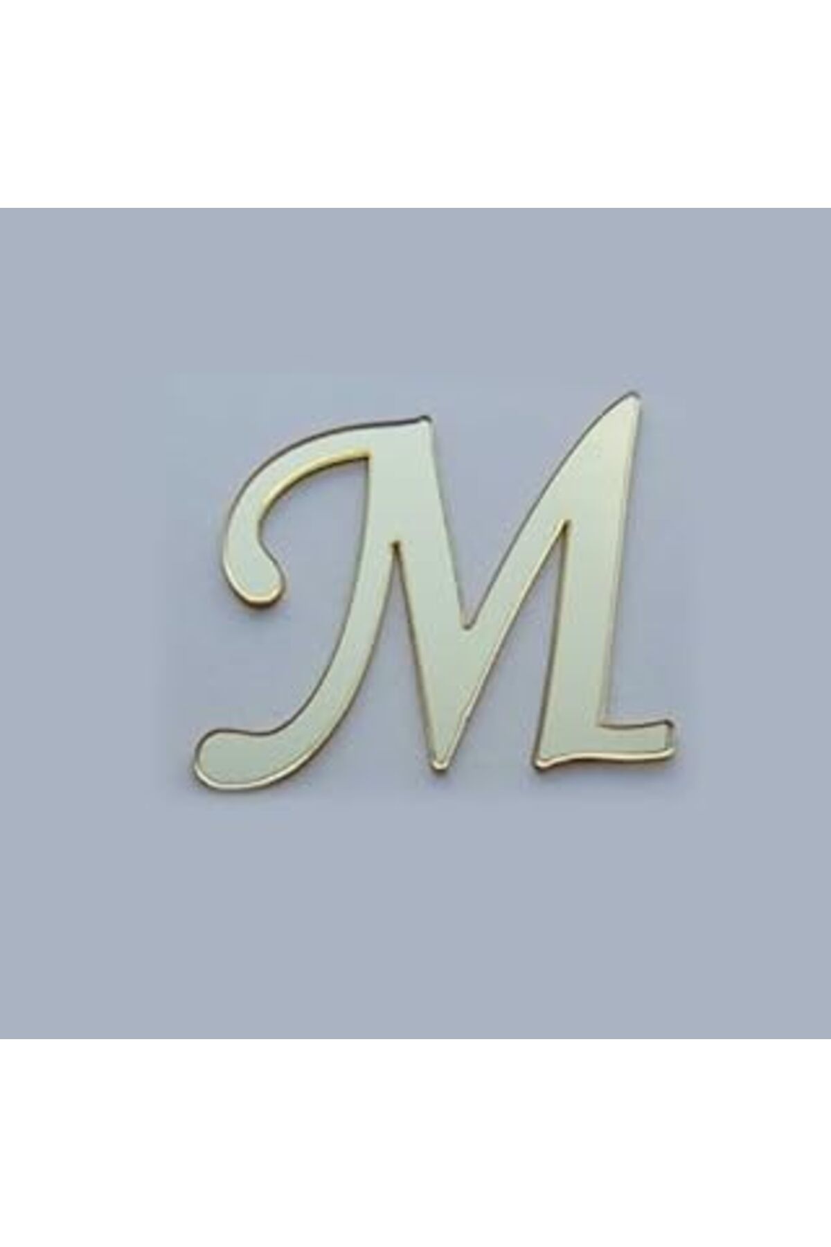 Mu Art Ahşap Benim Marifetlerim - M Harfi Altın Aynalı Pleksi 4 Cm