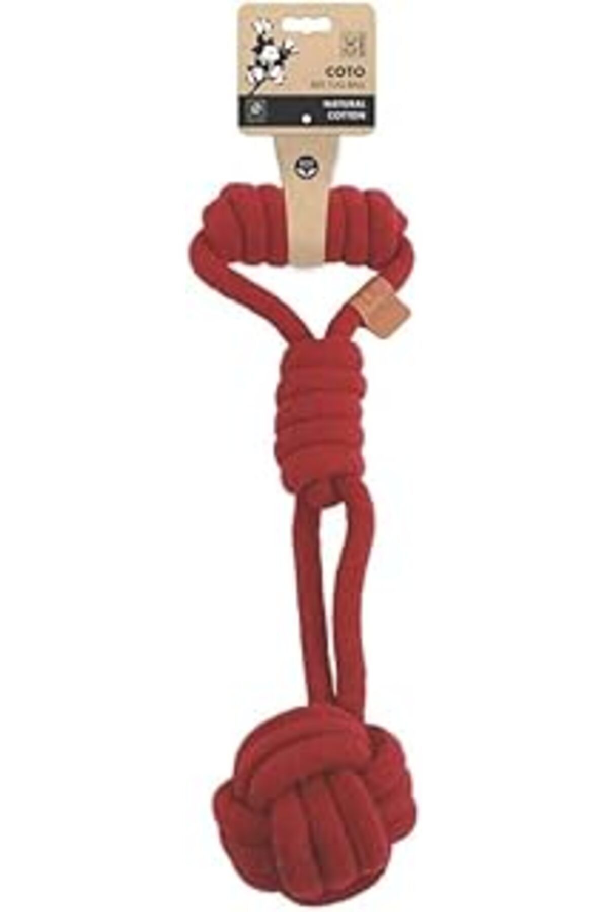 NETWORK ART M-Pets Coto Kırmızı Tug Top 36Cm Örgü Oyuncak