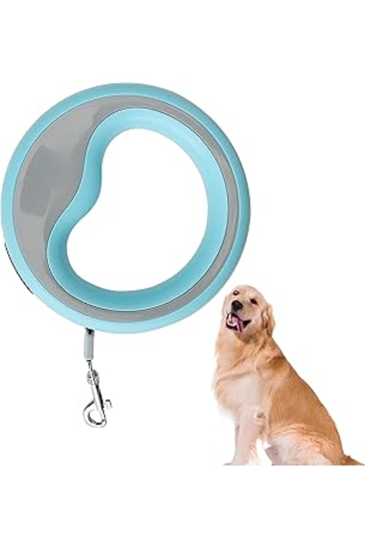 NETWORK ART Kanji Otomatik Köpek Gezdirme Tasması – Mavi | 2.5 Metre Geri Çekilebilir Plastik Tasma – Ergonomik