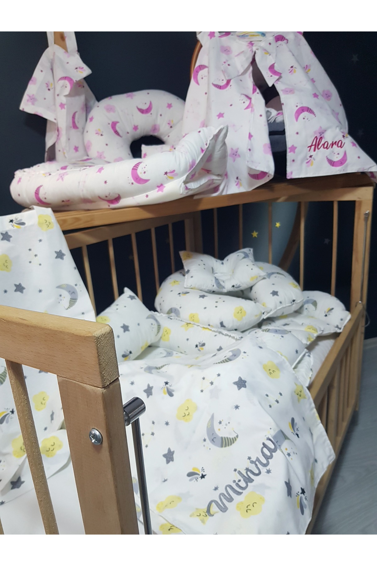 Baby Clime İsimli Nakışlı Puset Örtüsü - 7 Parça Bebek Seti - Babynest, Emzirme Ürünleri ve Puset Takımı fotoğrafı 6 (önizleme)