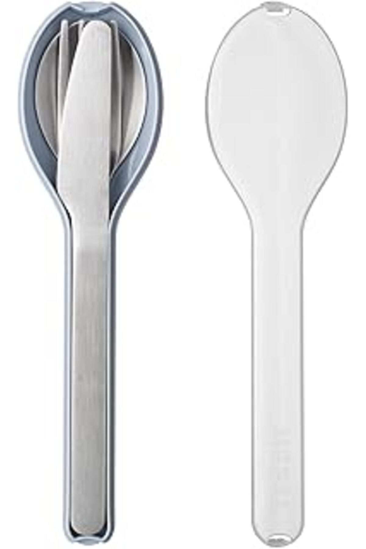 ASİTAN Mepal - 3 Parçalı Ellipse Çatal Bıçak Takımı - Yolculuk İçin Seyahat Kılıflı Set - Bıçak, Çatal Ve