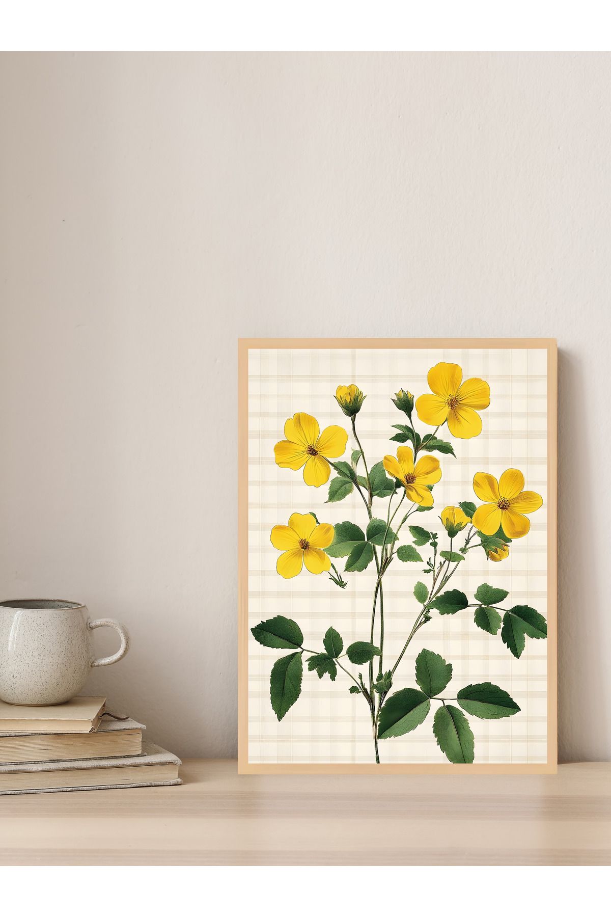 Tuba Decor Tek parça Ahşap Çerçeve Görünümlü MDF Tablo