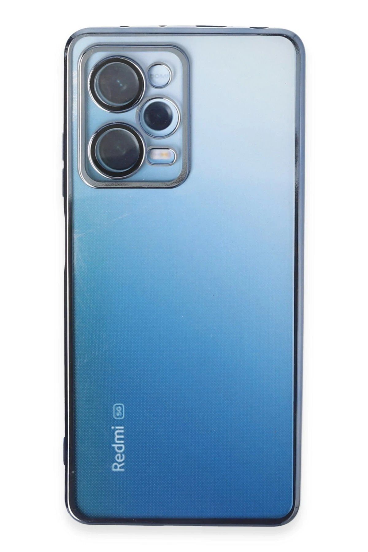Toptan Bulurum Xiaomi Redmi Note 12 Pro 5G Kılıf Lensli Silikon - Açık Mavi