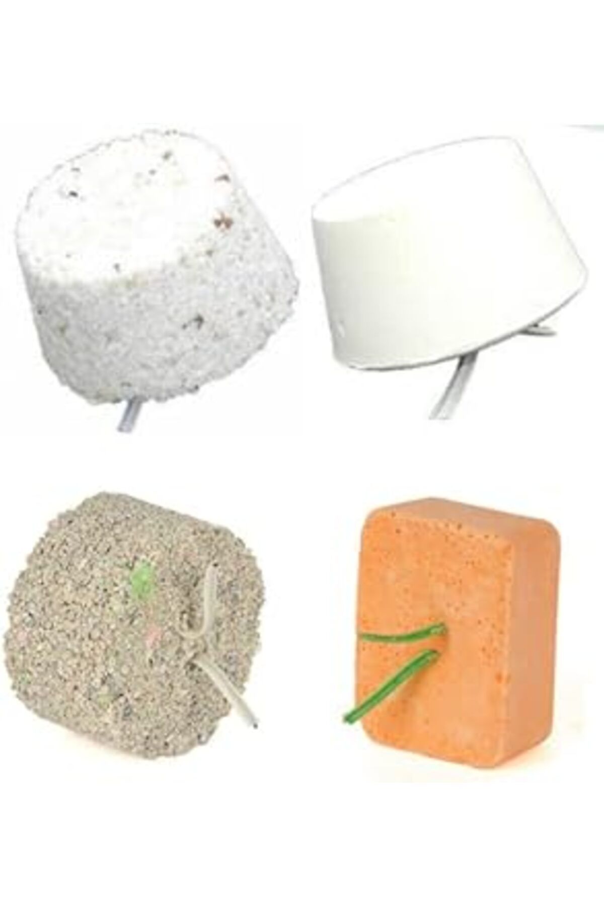 Mu Art Ahşap Quik Mineral Blok+Enerji Blok+Beak Stone Gaga Taşı+Kalsiyum Blok