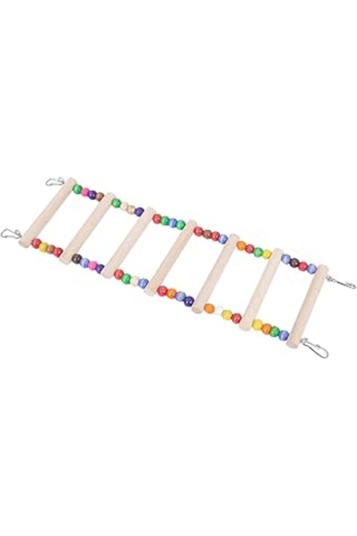 Mu Art Ahşap X-Perk Kuş Merdiveni Kuş Tüneği Boy 25 Cm En 8 Cm 7 Basamaklı