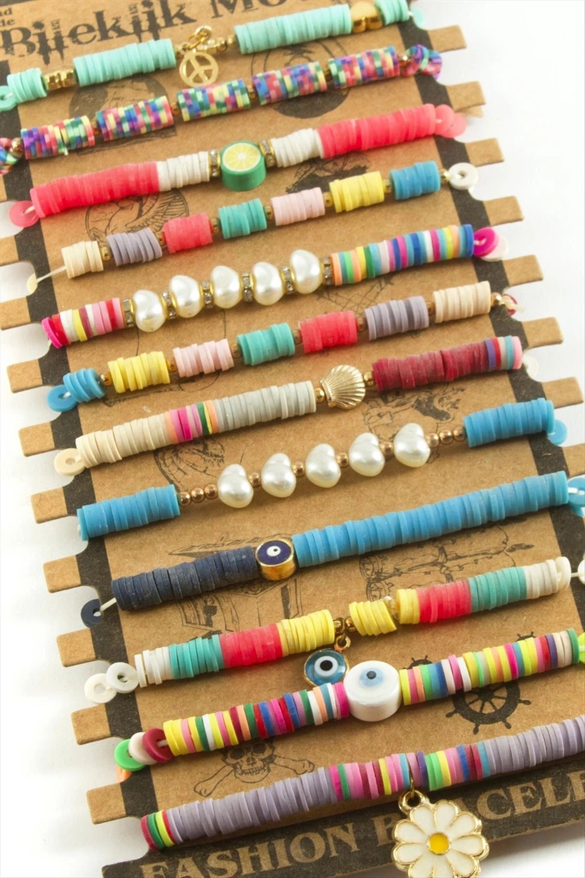 E&E Home Karışık Fimo Boncuk Bileklik