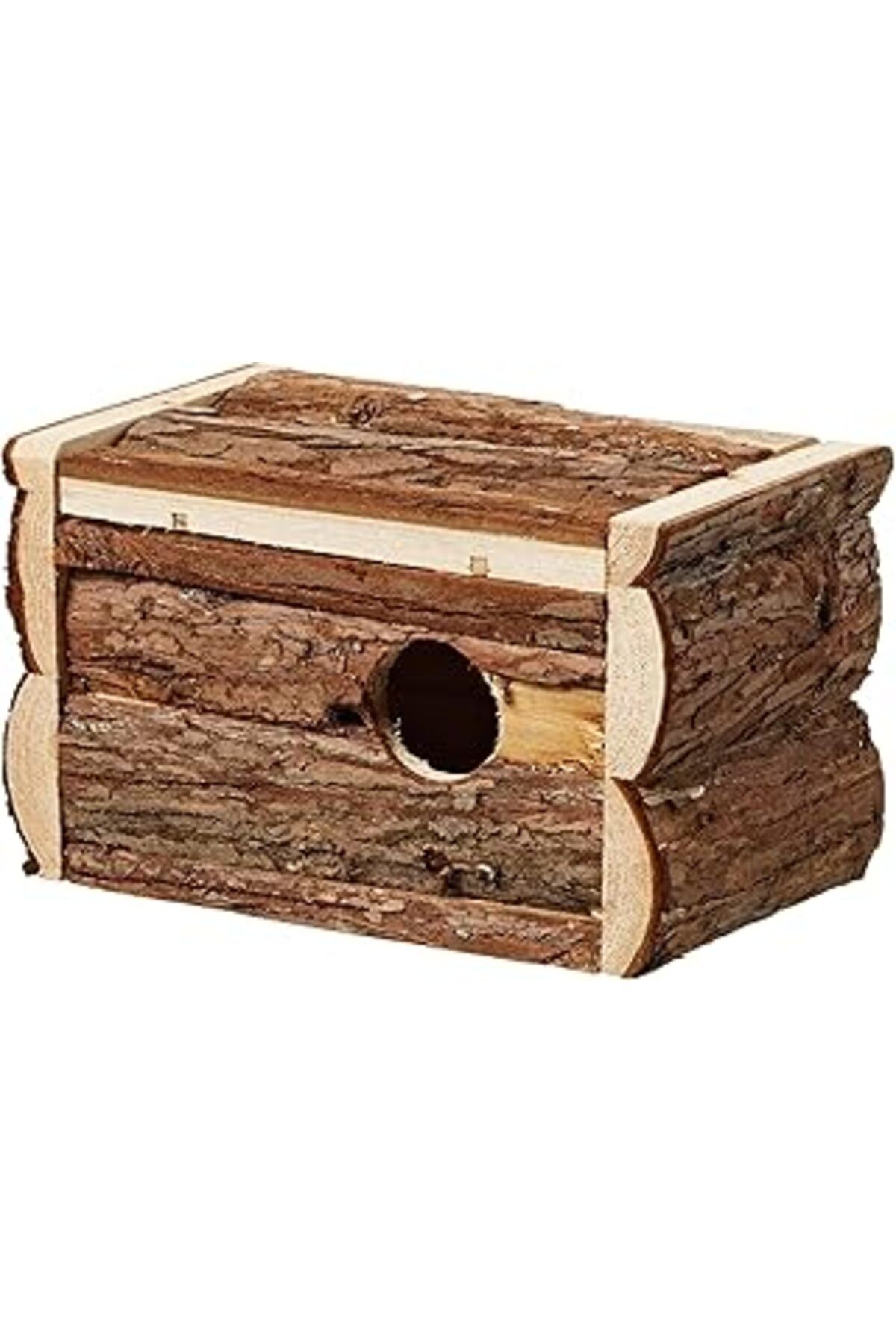 Mu Art Ahşap Trixie Kuş Doğal Yuvası, 21 × 13 × 12 Cm, Ahşap Rengi