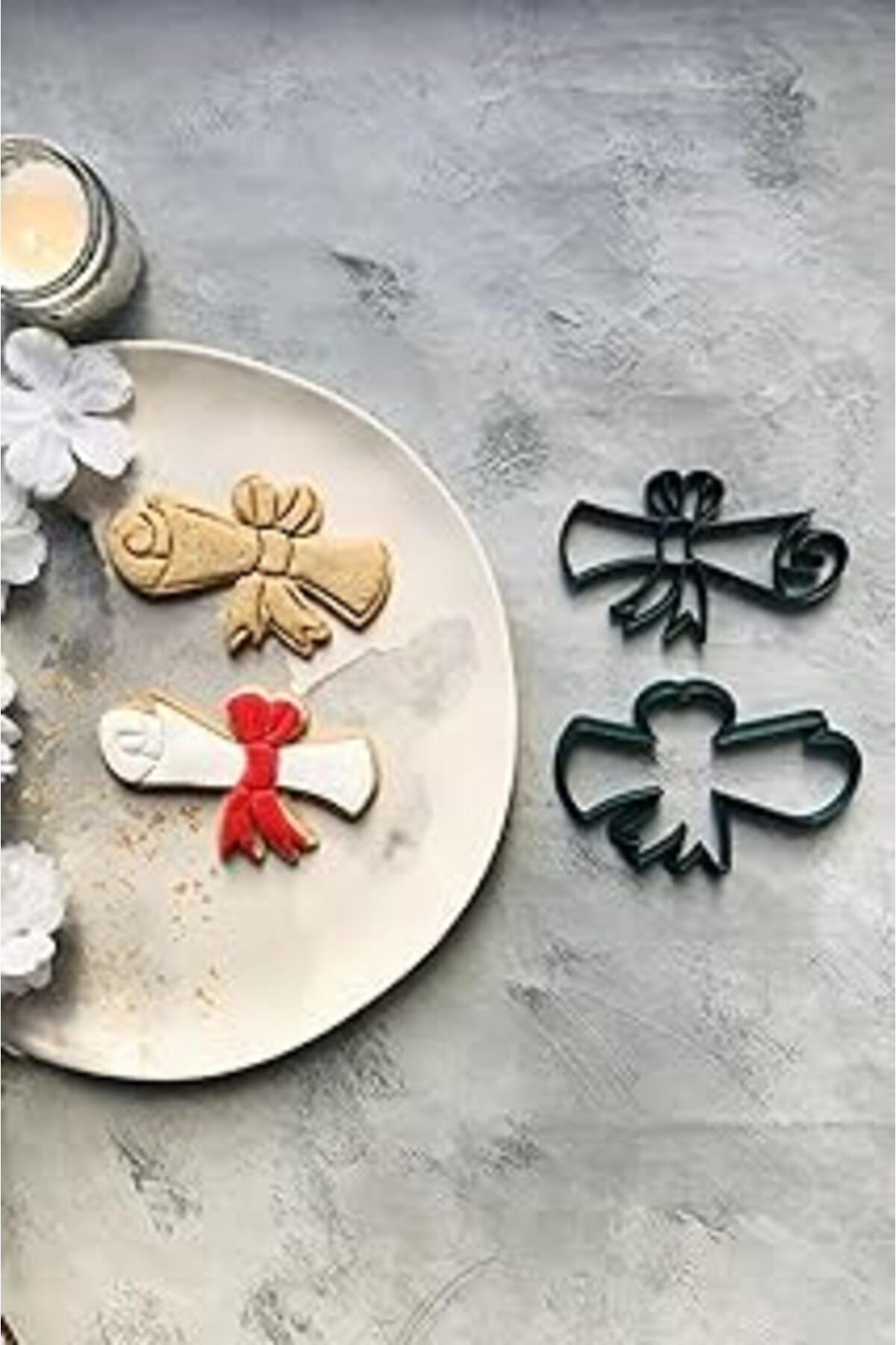 Mu Art Ahşap Cestopieno Yeşil Diploma Hamur Şekillendirici/Kurabiye Kalıbı