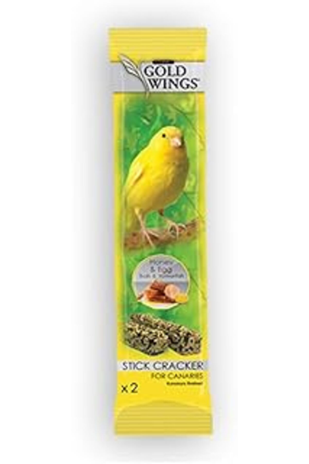 Mu Art Ahşap Gold Wings Classic Ballı Yumurtalı Kanarya Krakeri, 2'Li