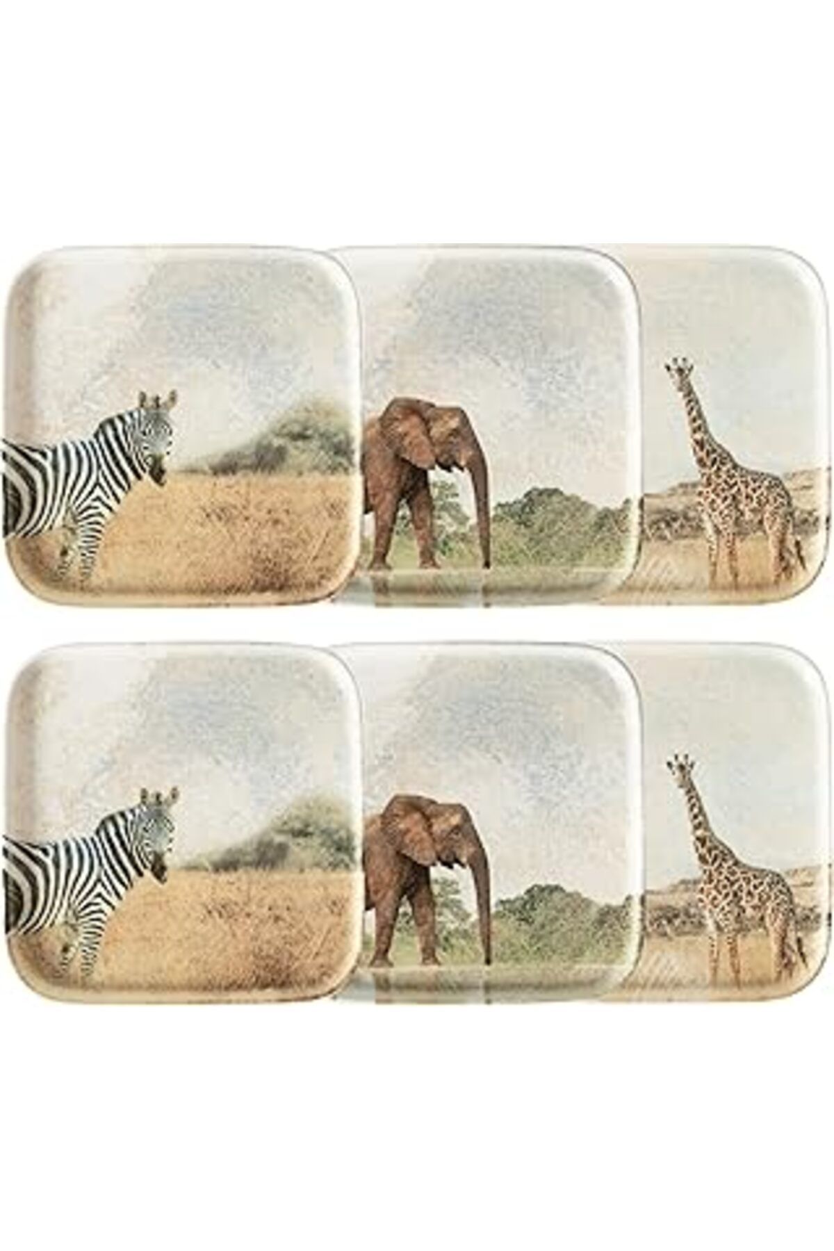 Mu Art Ahşap Concept Wild Tabak Seti 22 Cm 6'Lı