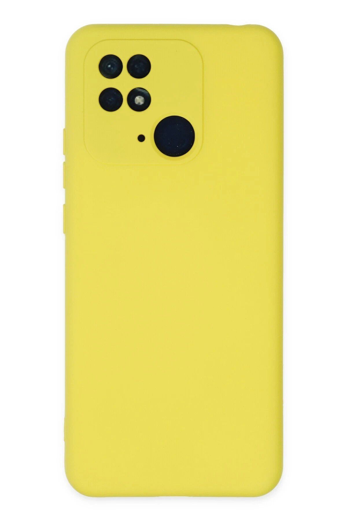 Toptan Bulurum Xiaomi Redmi 10C Kılıf Nano içi Kadife Silikon - Sarı