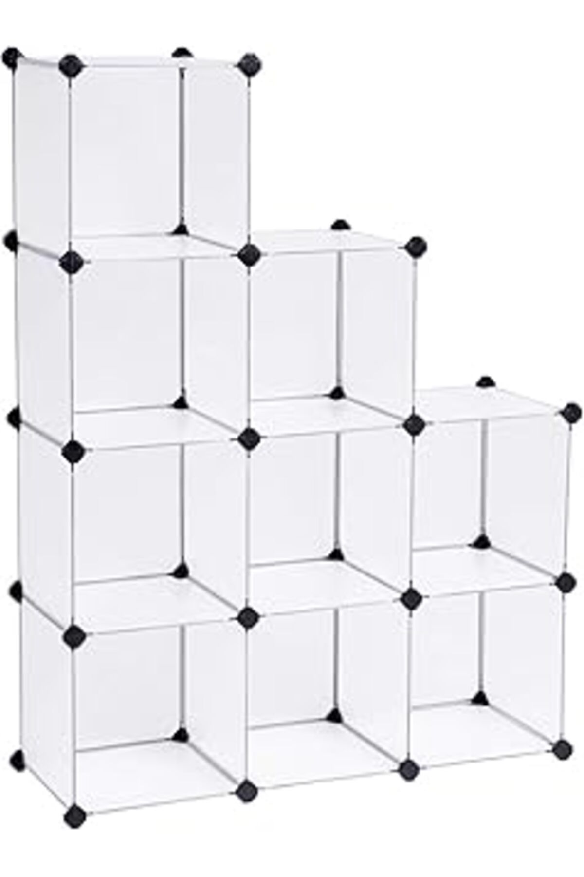 Qedii Songmics 9 Bölmeli Raf Sistemi, Ayakkabı Rafı, Banyo Rafı, Giysi Dolabı, Oyuncak Dolabı, 93 X 31 X