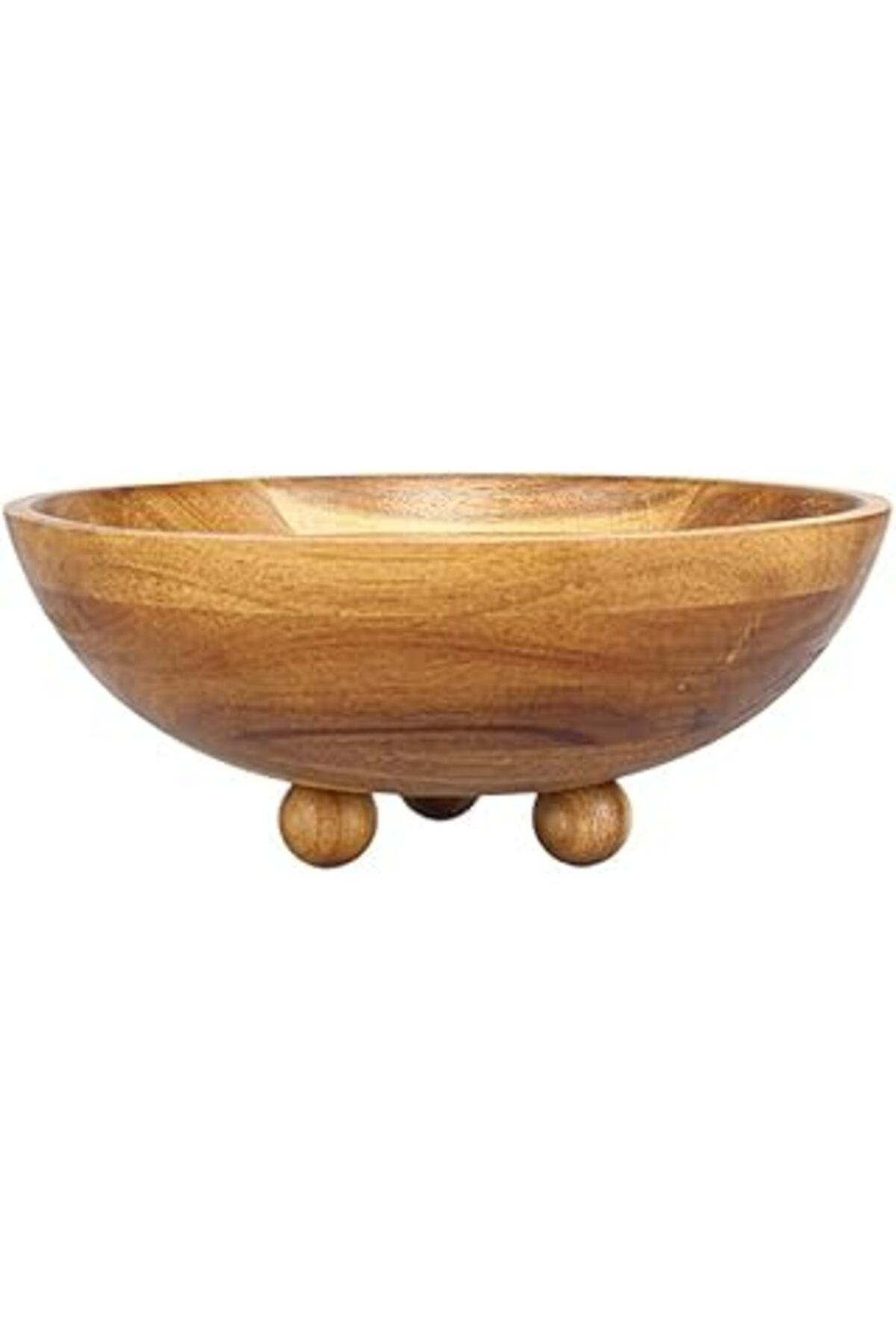 Mu Art Ahşap Porland Akazie Ayaklı Kase 27 Cm