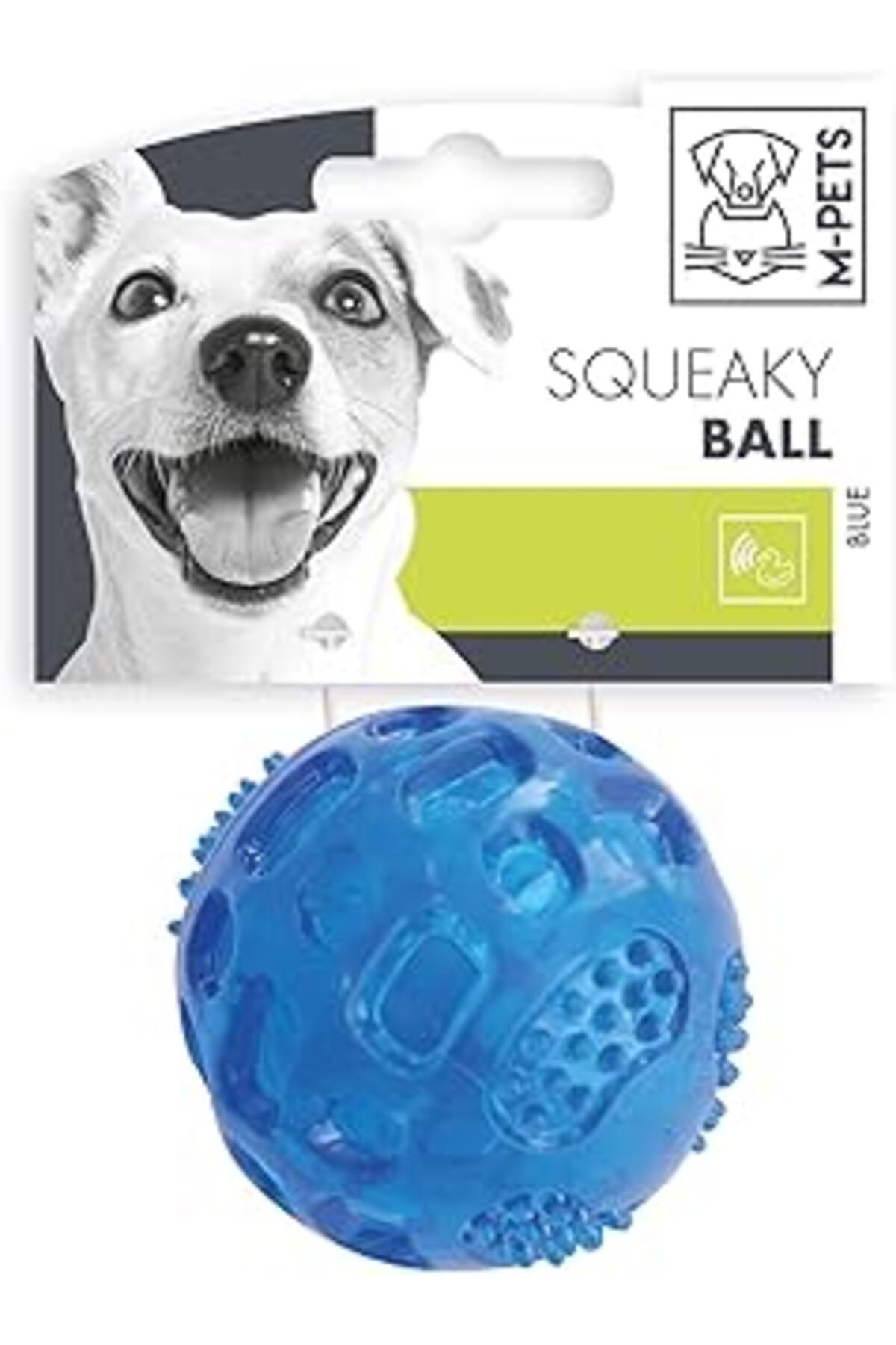 ASİTAN Mpets Squeaky Köpek Topu Mavi Çap 6,3 Cm - 4'Lü Paket