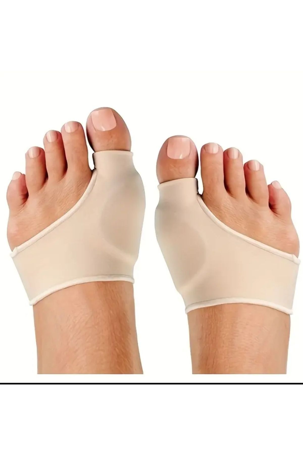 ORGANICYOU LE-TAO 1 Çift (2 Adet) Esnek Ayak Koruma Kılıfı & Halluks Splint - Bej Renk, Spandeks Malzeme