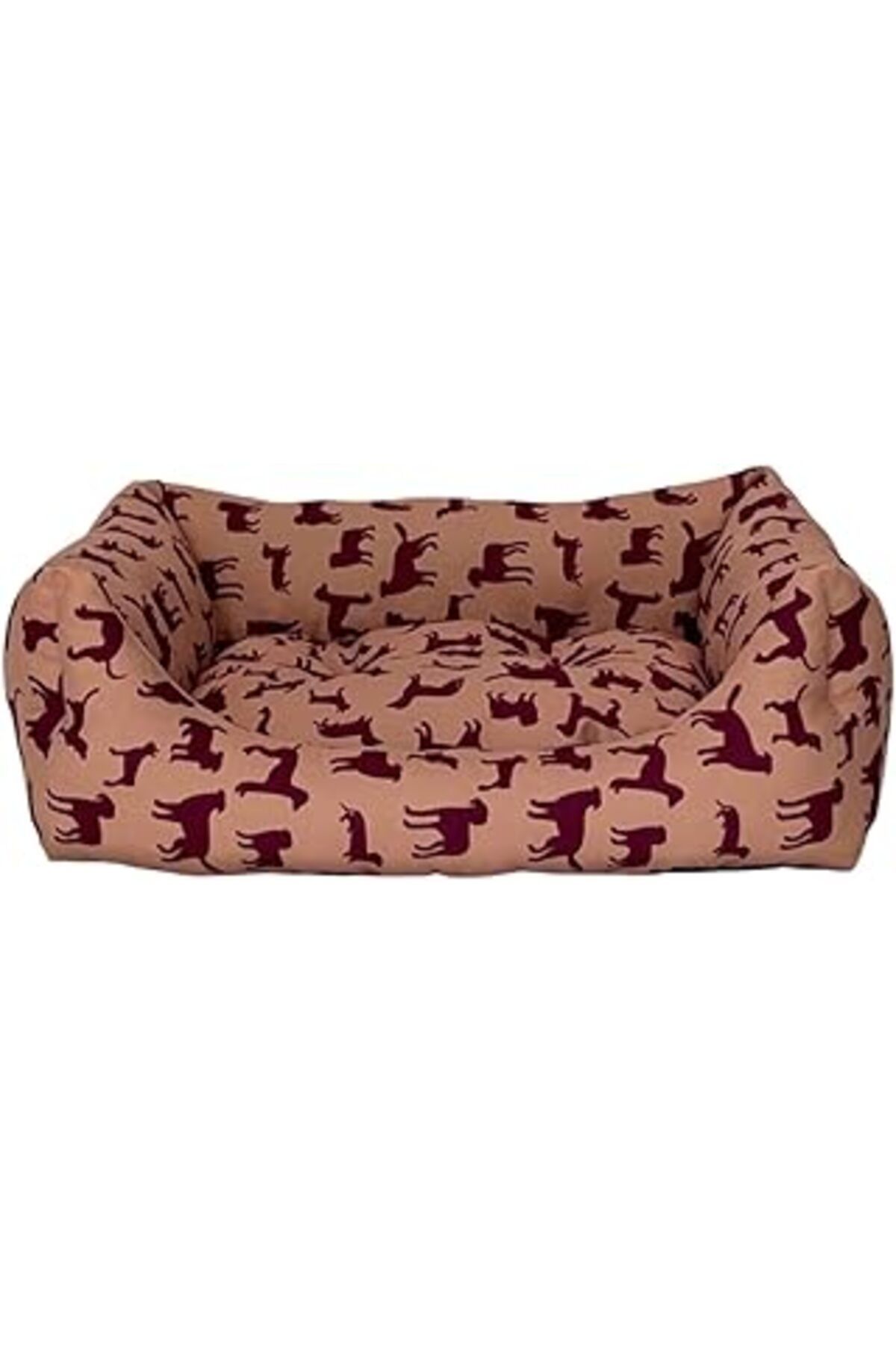 NETWORK ART Pet Comfort Uniform Bej-Bordo Köpek Yatağı M 60X70Cm