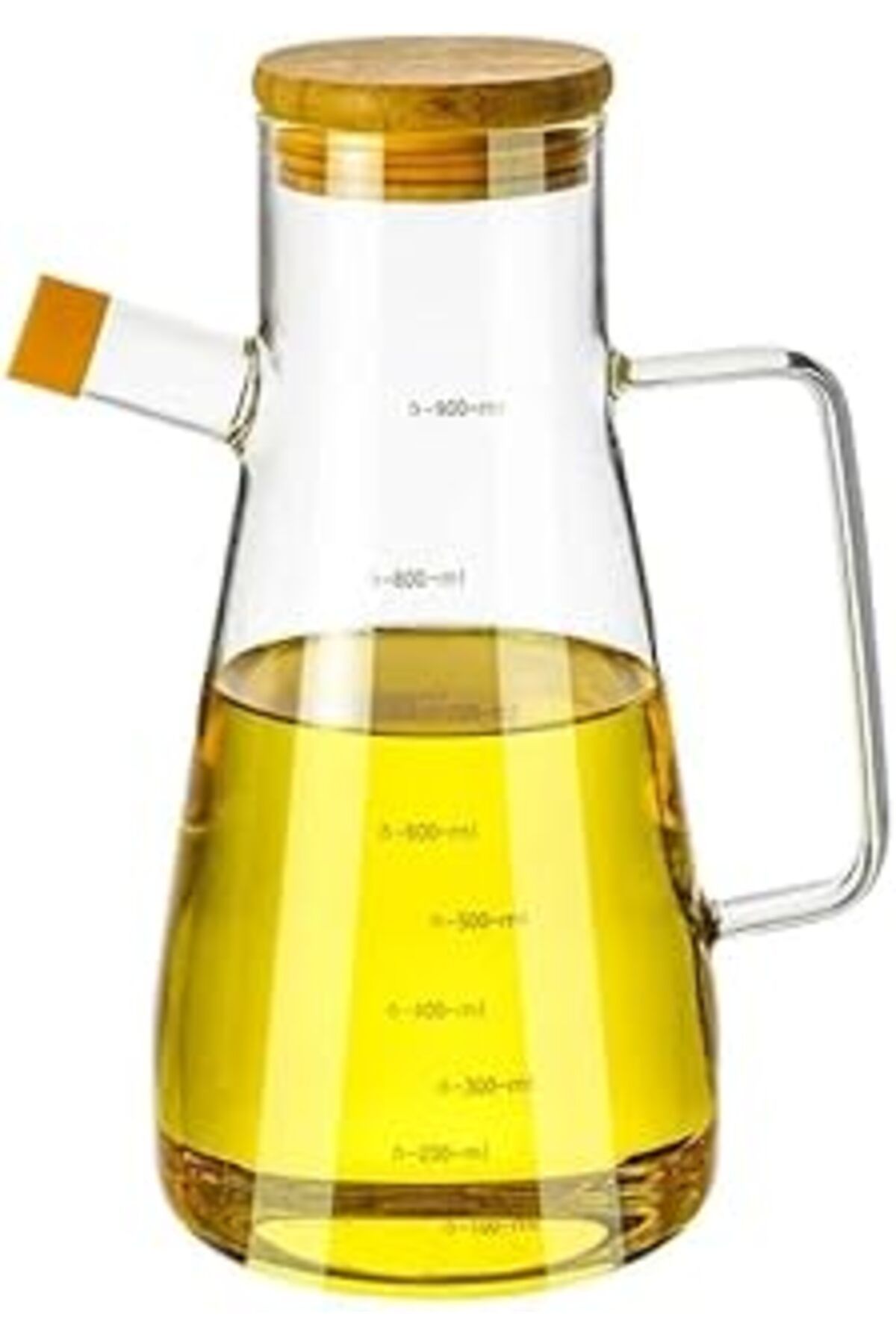 ASİTAN Orret Home 900 Ml Borosilikat Cam Yağdanlık,Termisil Isıya Dayanıklı Yağlık Ve Sirkelik,Zeytin Yağı