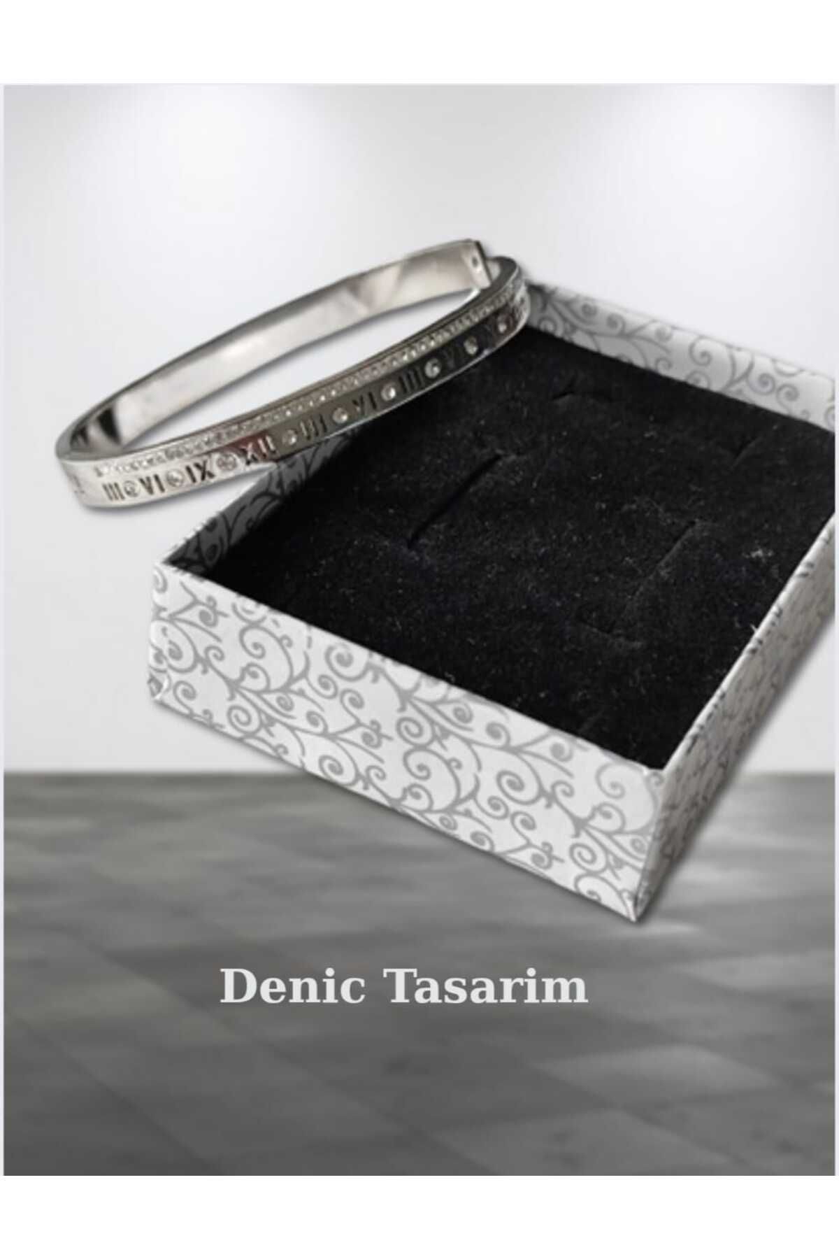 Denic Tasarım Roma Rakamlı Çelik Bileklik