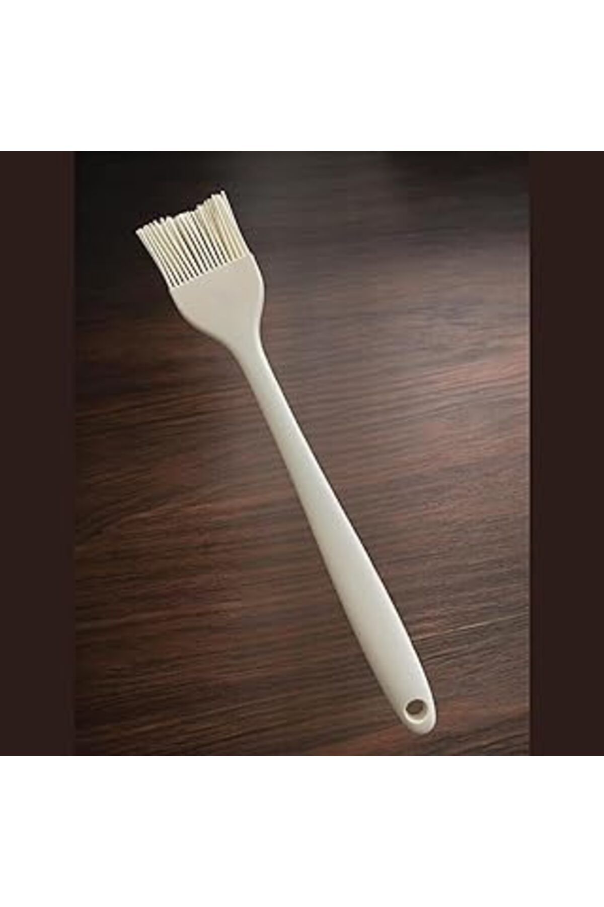 Mu Art Ahşap Silikon Yumurta Ve Yağlama Fırçası Büyük Boy- 27 Cm Krem Renkli Özel Seri