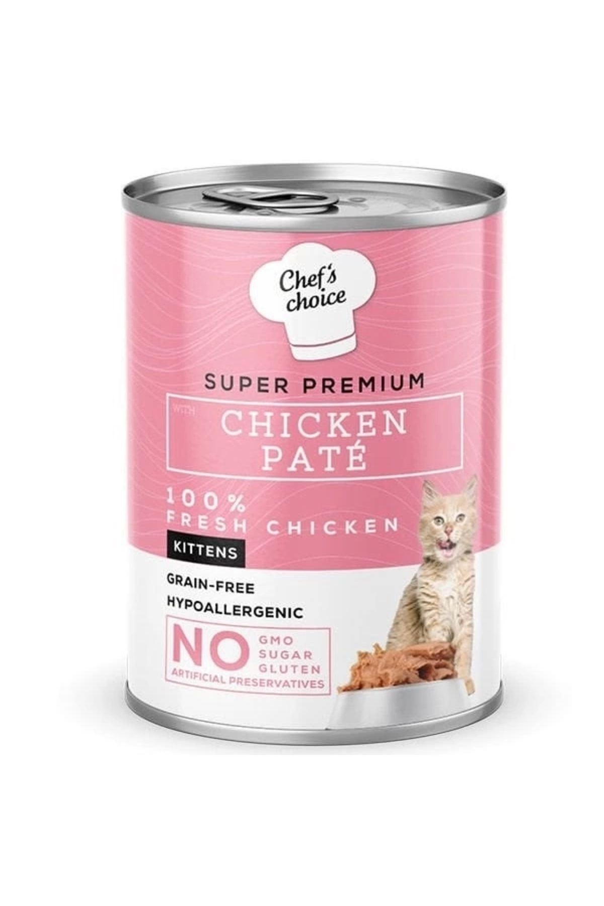Generic Chefs Chıoice Kitten Tavuklu Ezme Yavru Konserve Kedi Maması 400 Gr