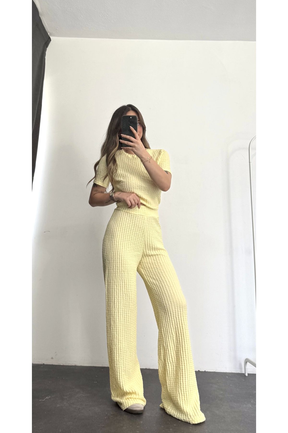 nona butik Buble Basic Takım - Sarı