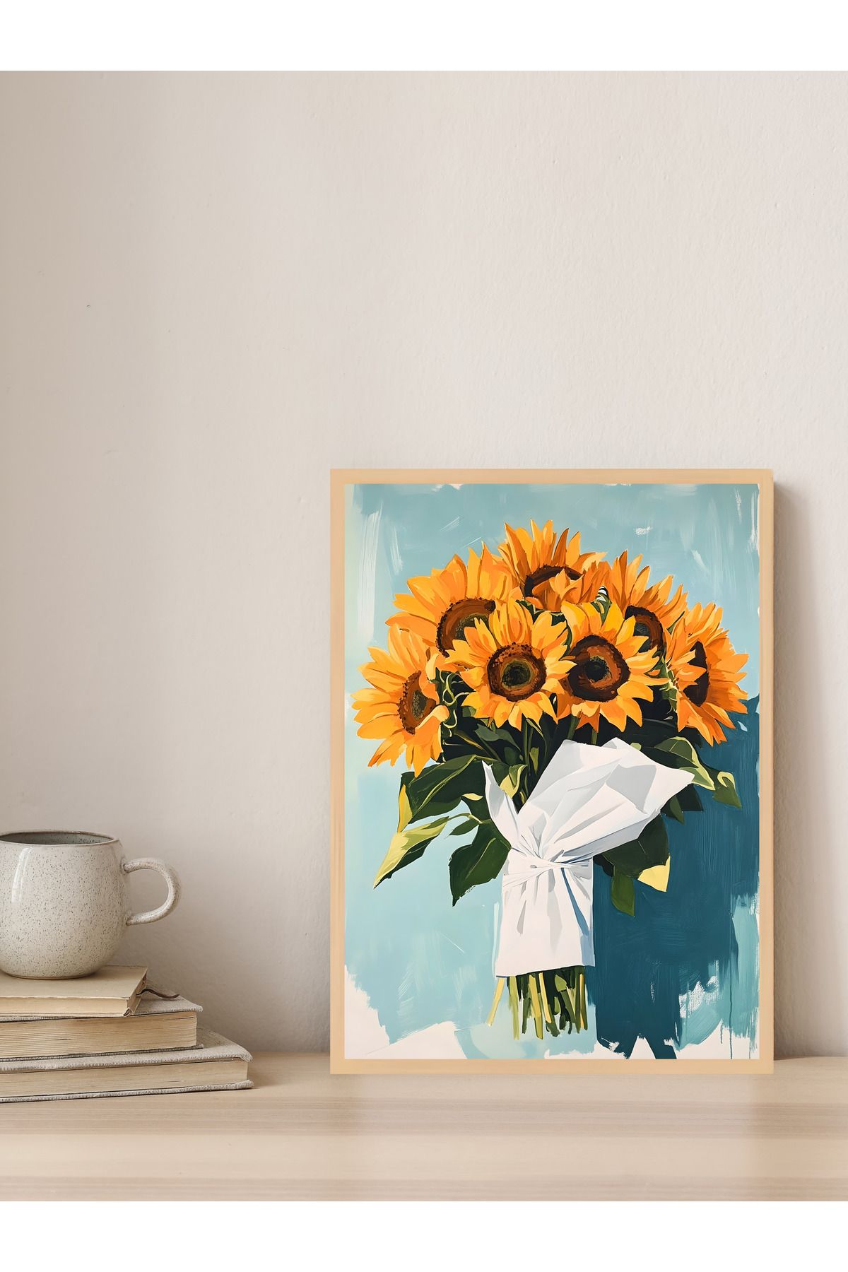 Tuba Decor Tek parça Ahşap Çerçeve Görünümlü MDF Tablo