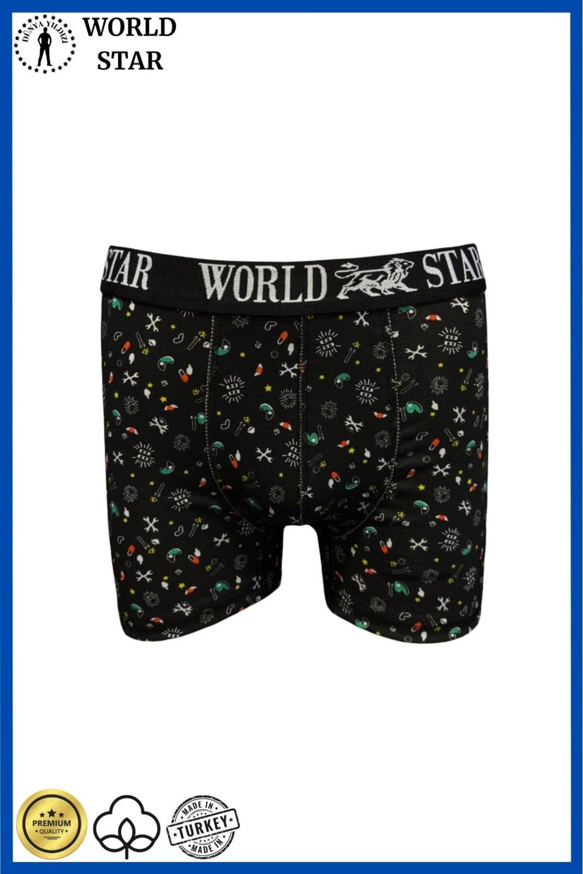 civetta Likralı Pamuklu Renkli Erkek Boxer