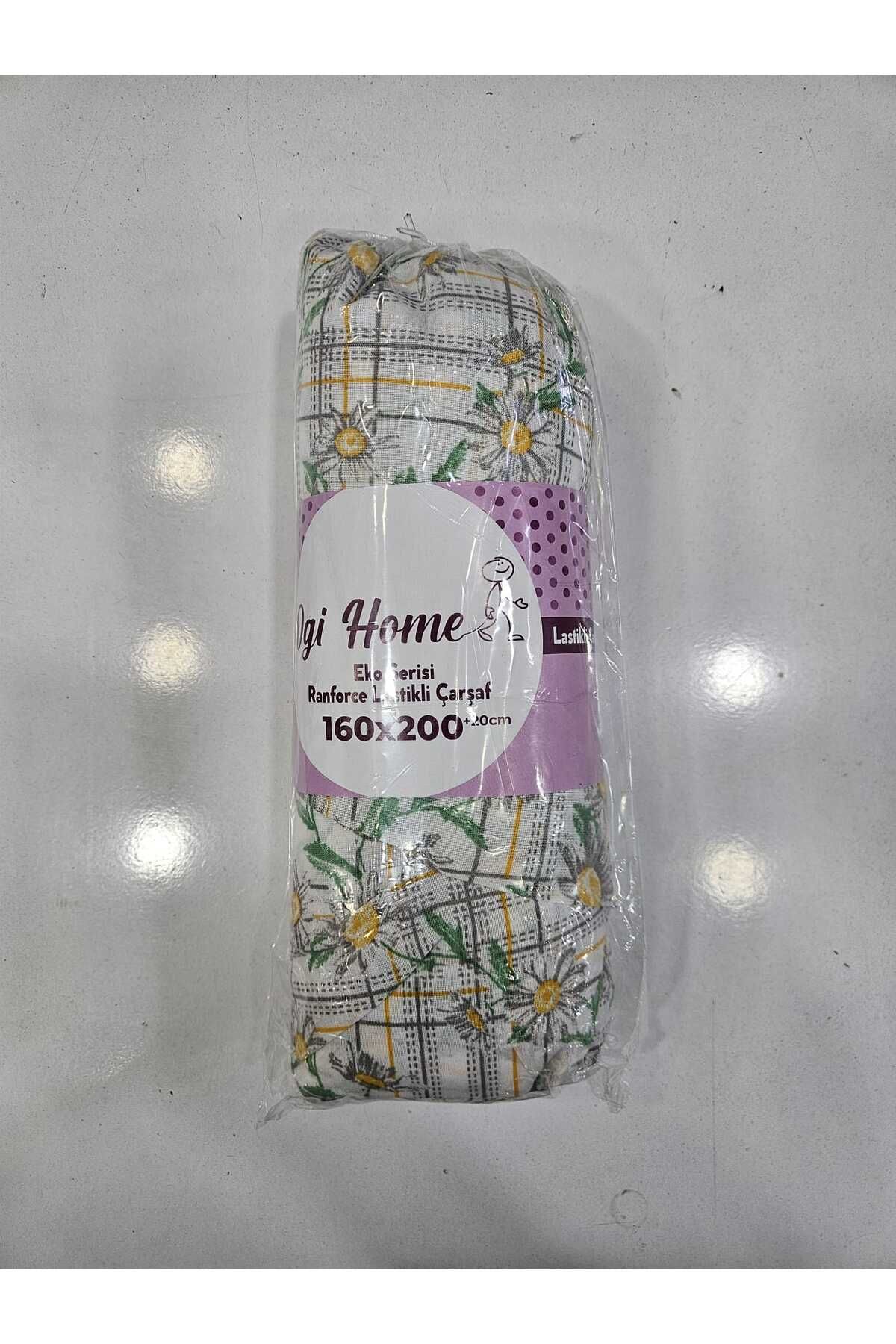 perland home Ogi Home / Çift Kişilik Ranforce Kumaş Lastikli Çarşaf Yatak Örtüsü