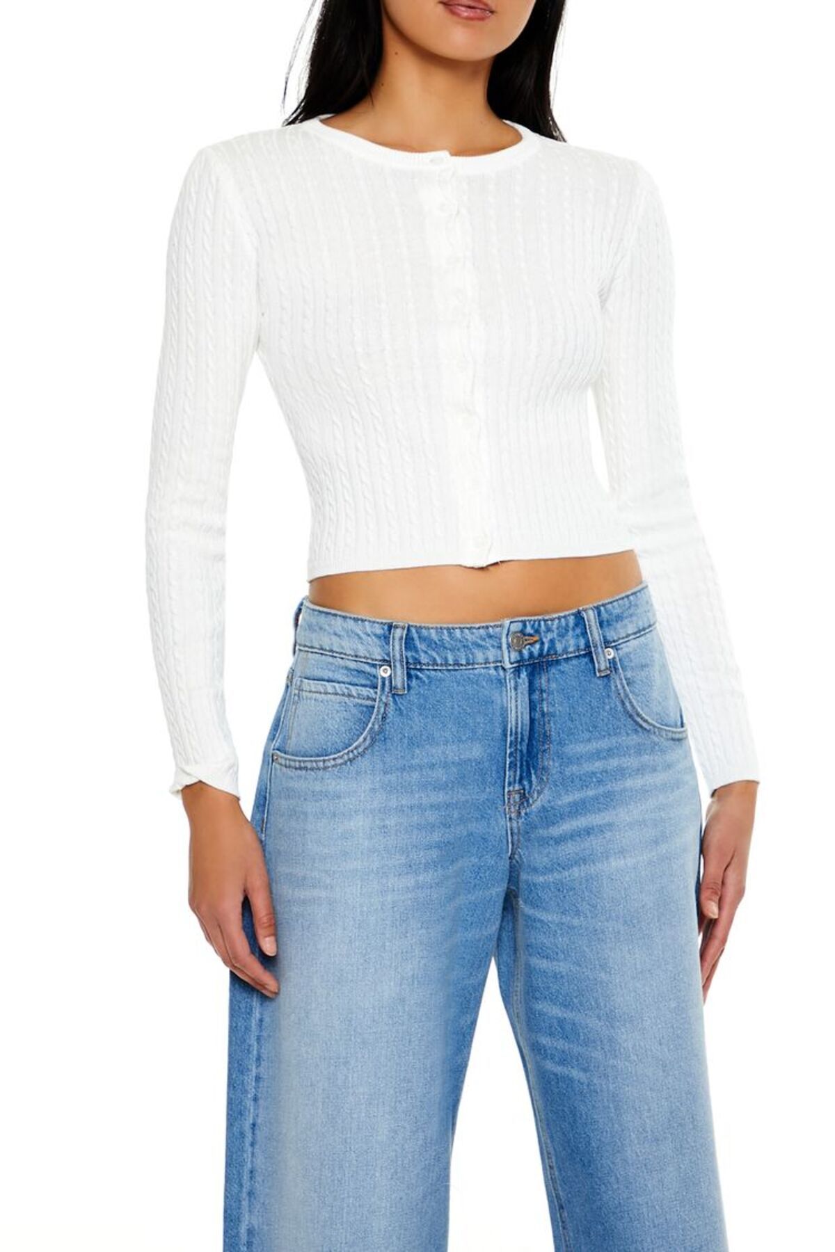 Forever 21 Örgü Desenli Hırka