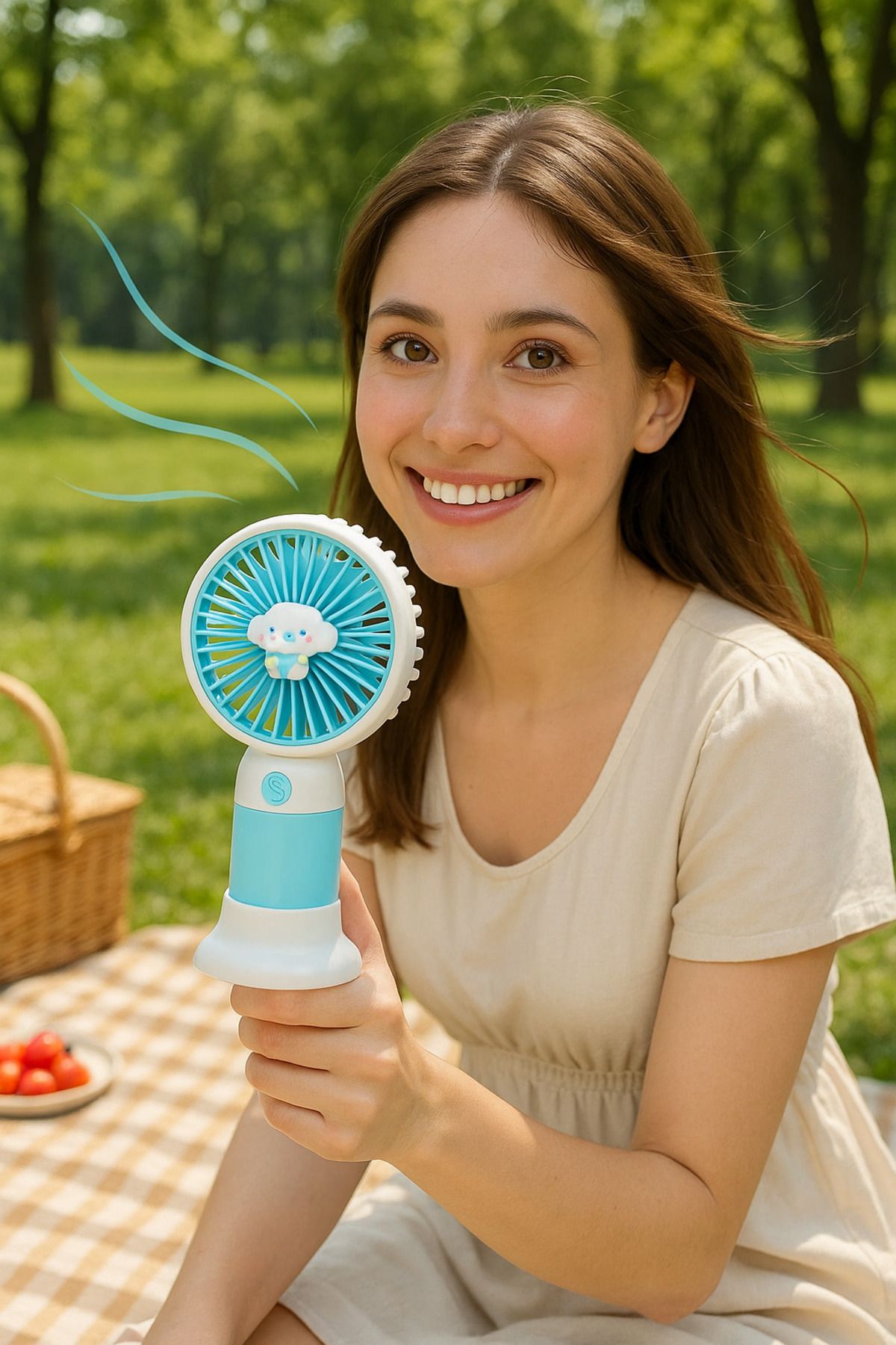 tuva modern Şarjlı Masa ve El Fan Taşınabilir Şarjlı Edilebilir Mini Fan