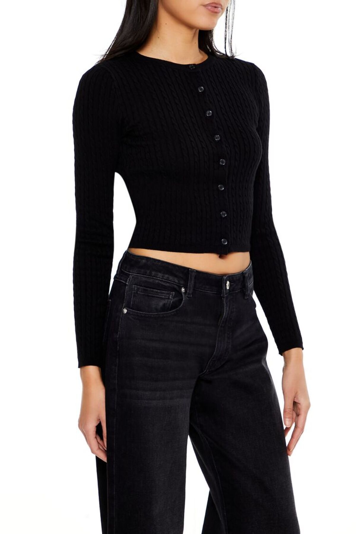 Forever 21 Örgü Desenli Hırka