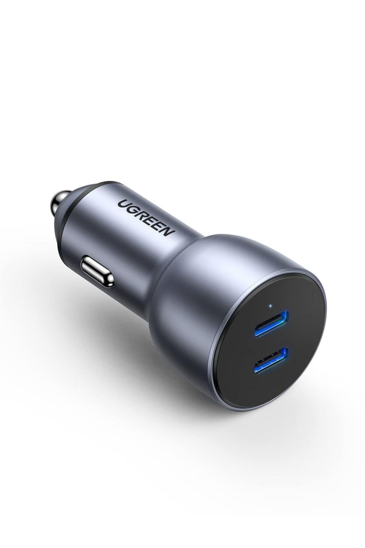Ugreen 70594 CD213 50W Çift PD Type-C Type-C Hızlı Şarj Portu Araç Şarj Cihazı