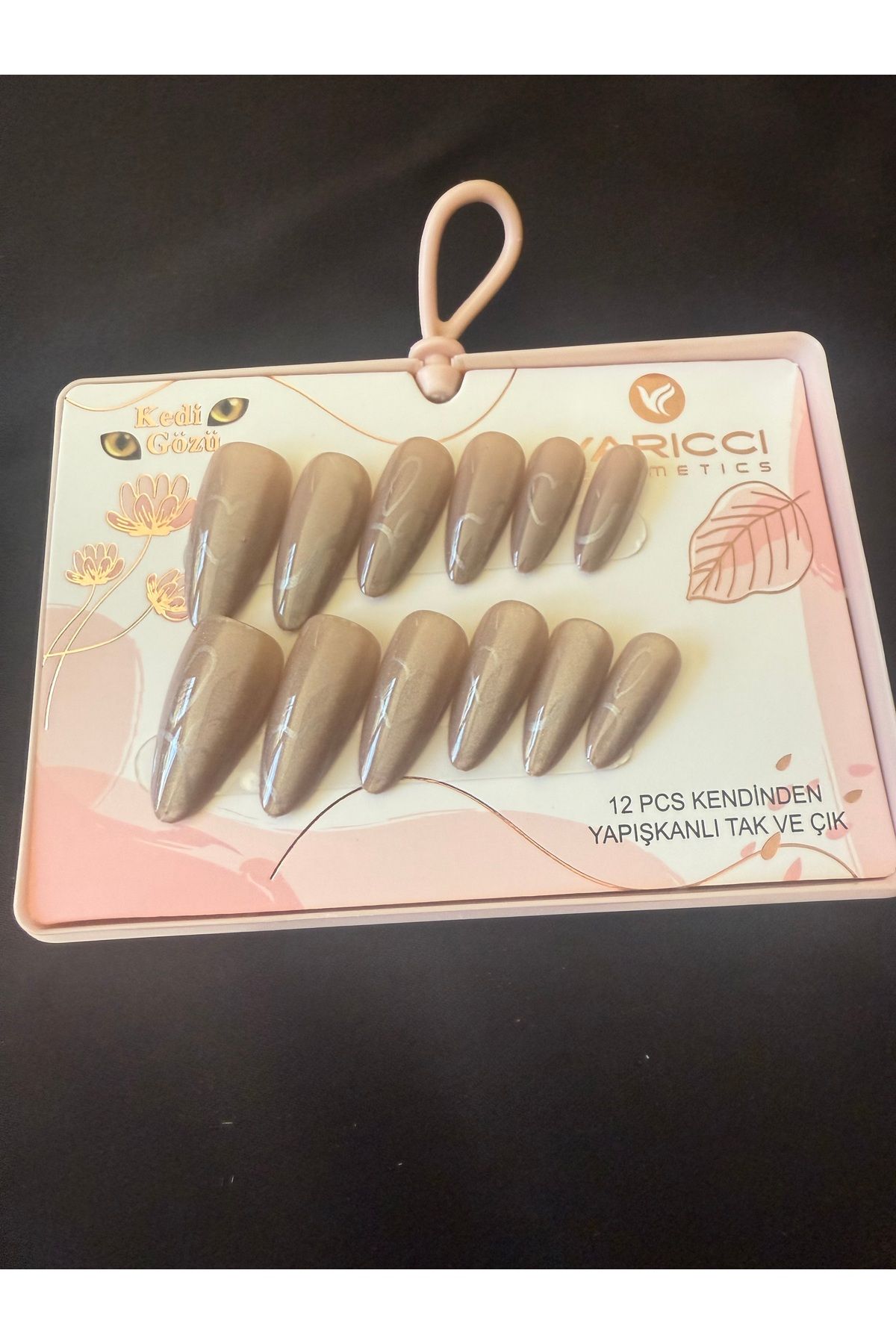 Şirince Kendinden yapışkanlı kedi gözü takma tırnak