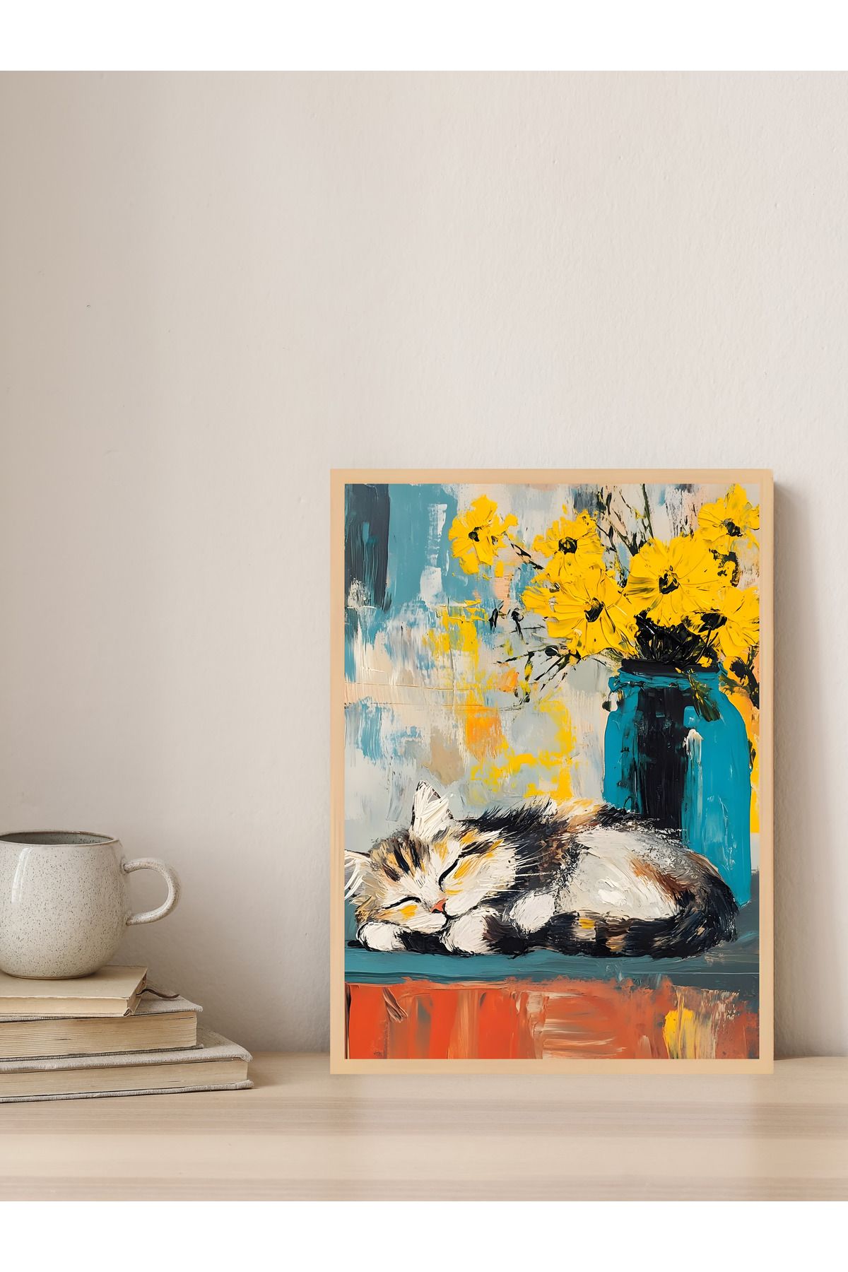 Tuba Decor Tek parça Ahşap Çerçeve Görünümlü MDF Tablo