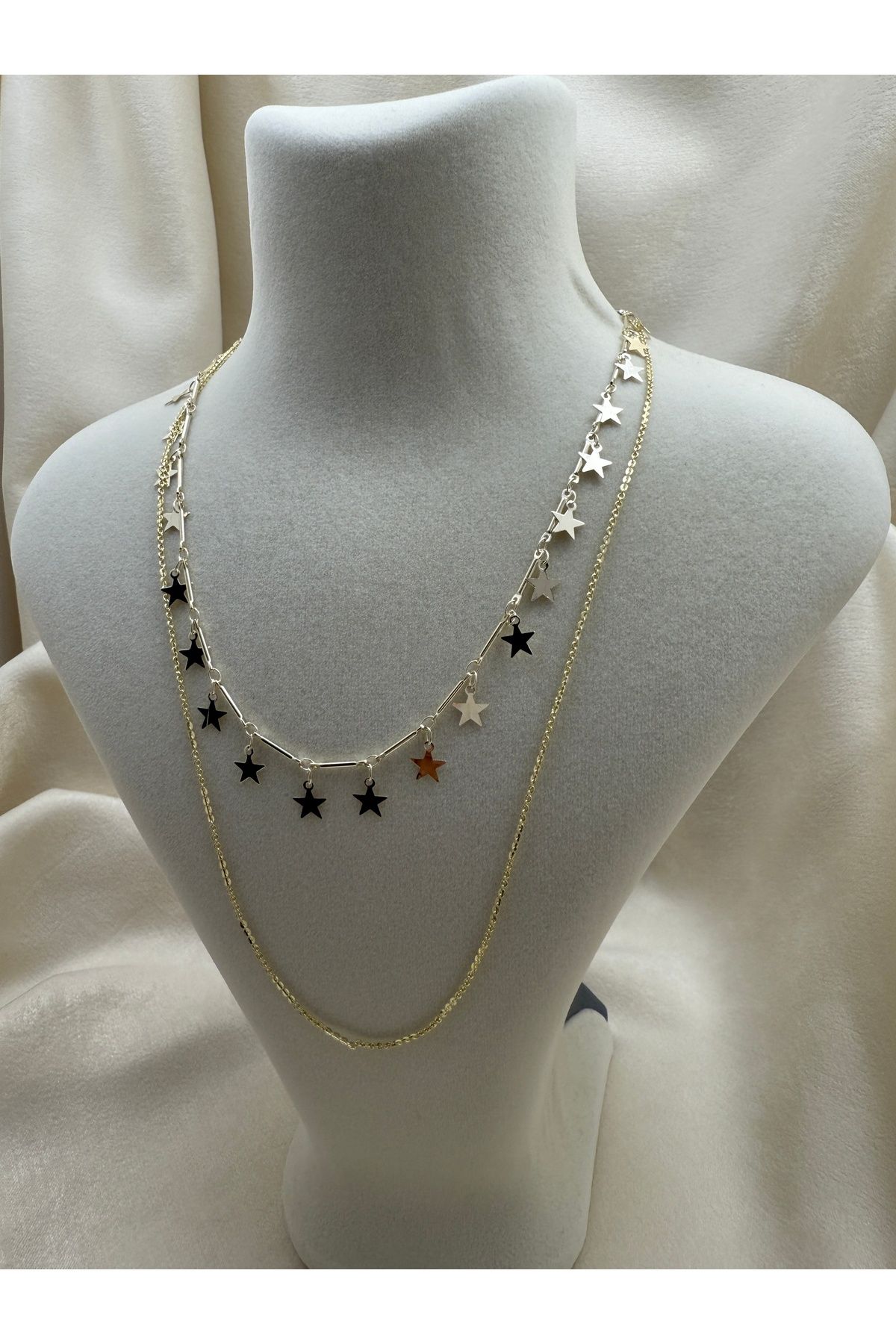 Piaro Collection 2'li Yıldız Çelik Kolye