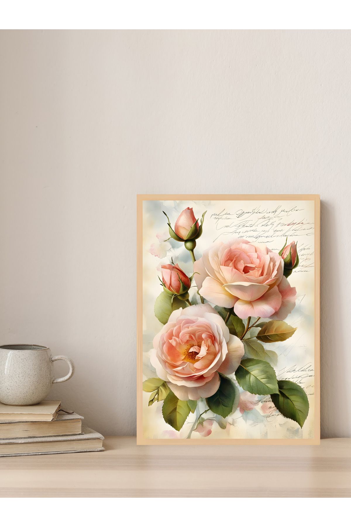 Tuba Decor Tek parça Ahşap Çerçeve Görünümlü MDF Tablo