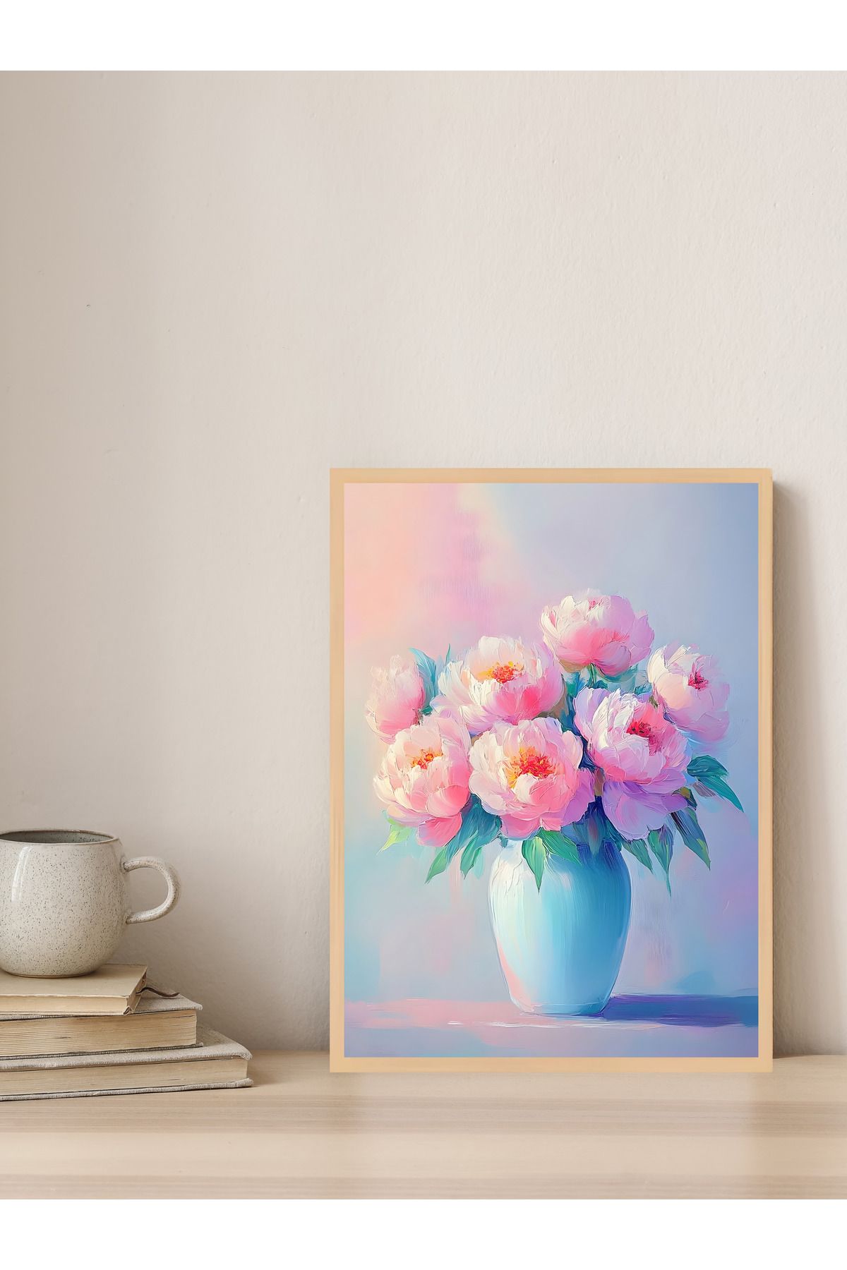 Tuba Decor Tek parça Ahşap Çerçeve Görünümlü MDF Tablo