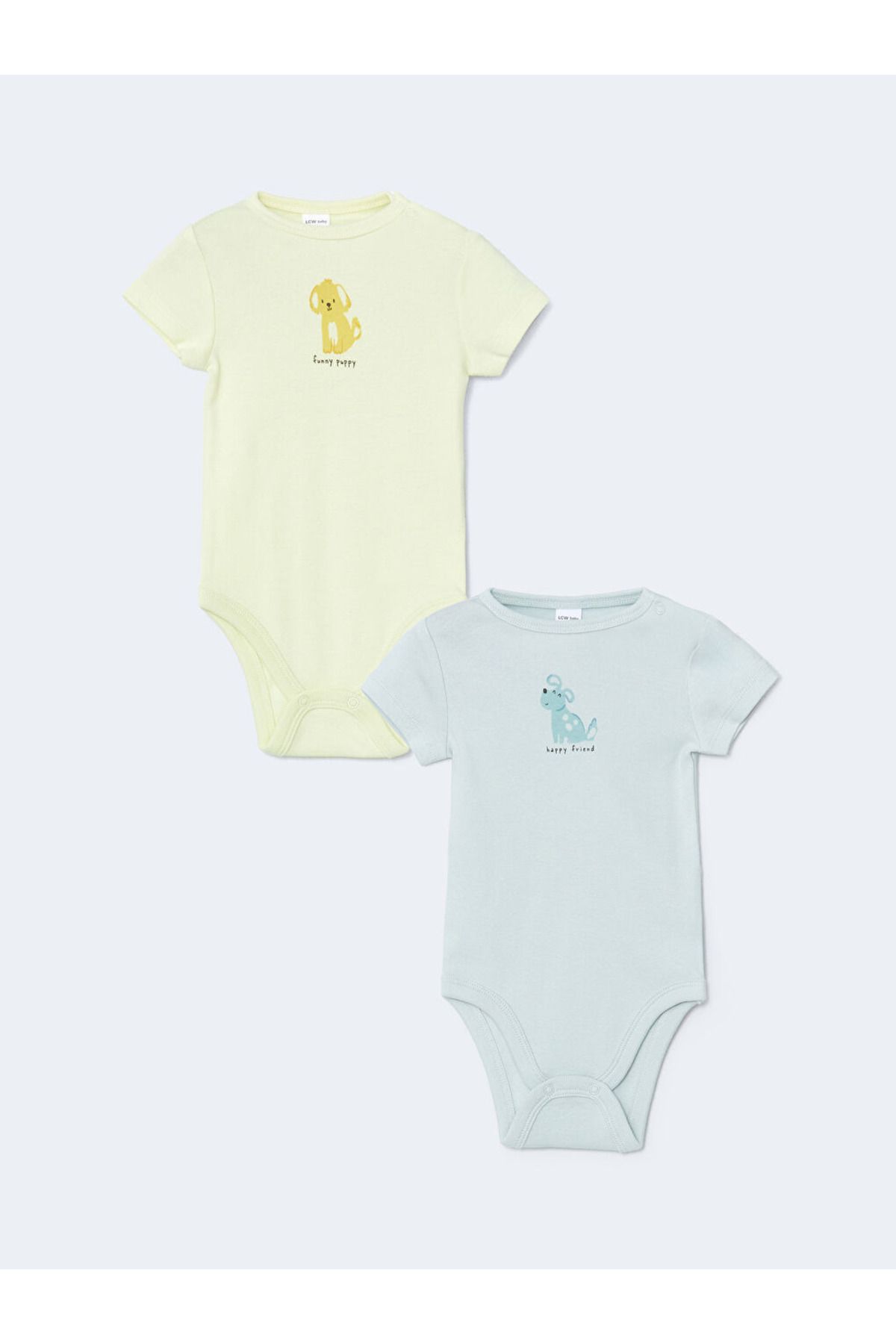 LC Waikiki summer collection Baskılı Erkek Bebek Çıtçıtlı Bodysuit 2'li city