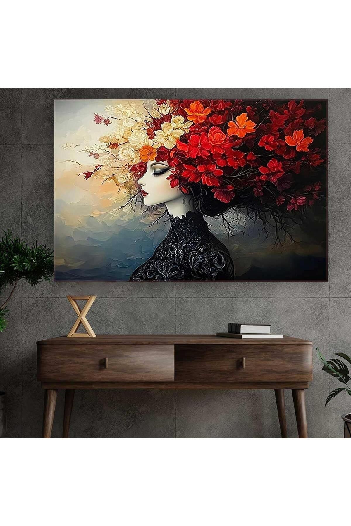 Ritmo Canvas Kadın ve Sonbahar Kanvas Tablo