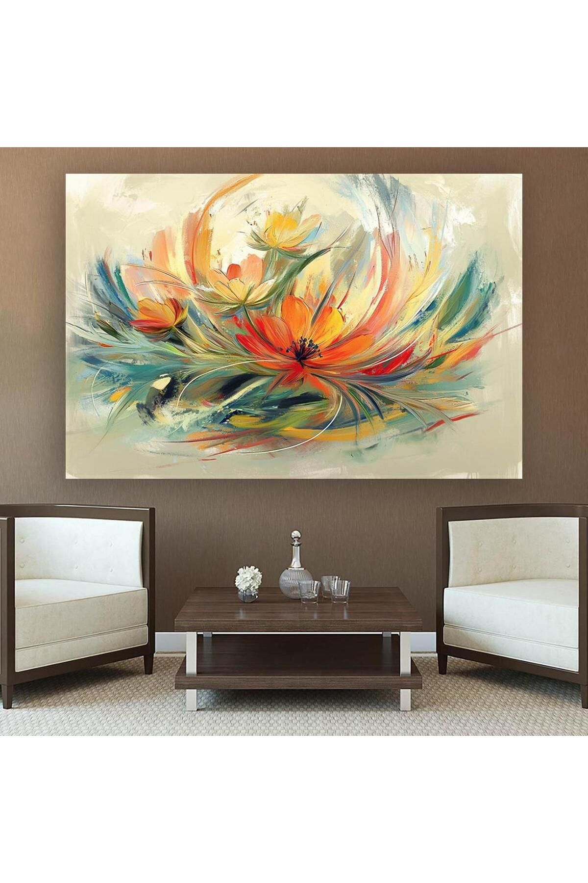 Ritmo Canvas Renkler ve Çiçekler Kanvas Tablo