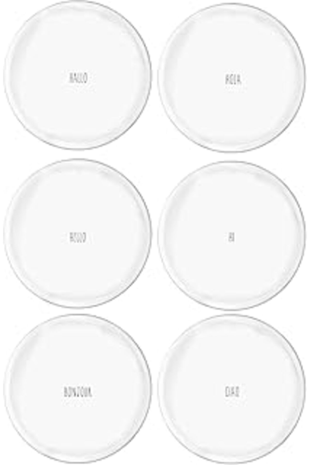 Mu Art Ahşap The Mia Summertime Servis Tabağı 6 Lı Set - 26 Cm