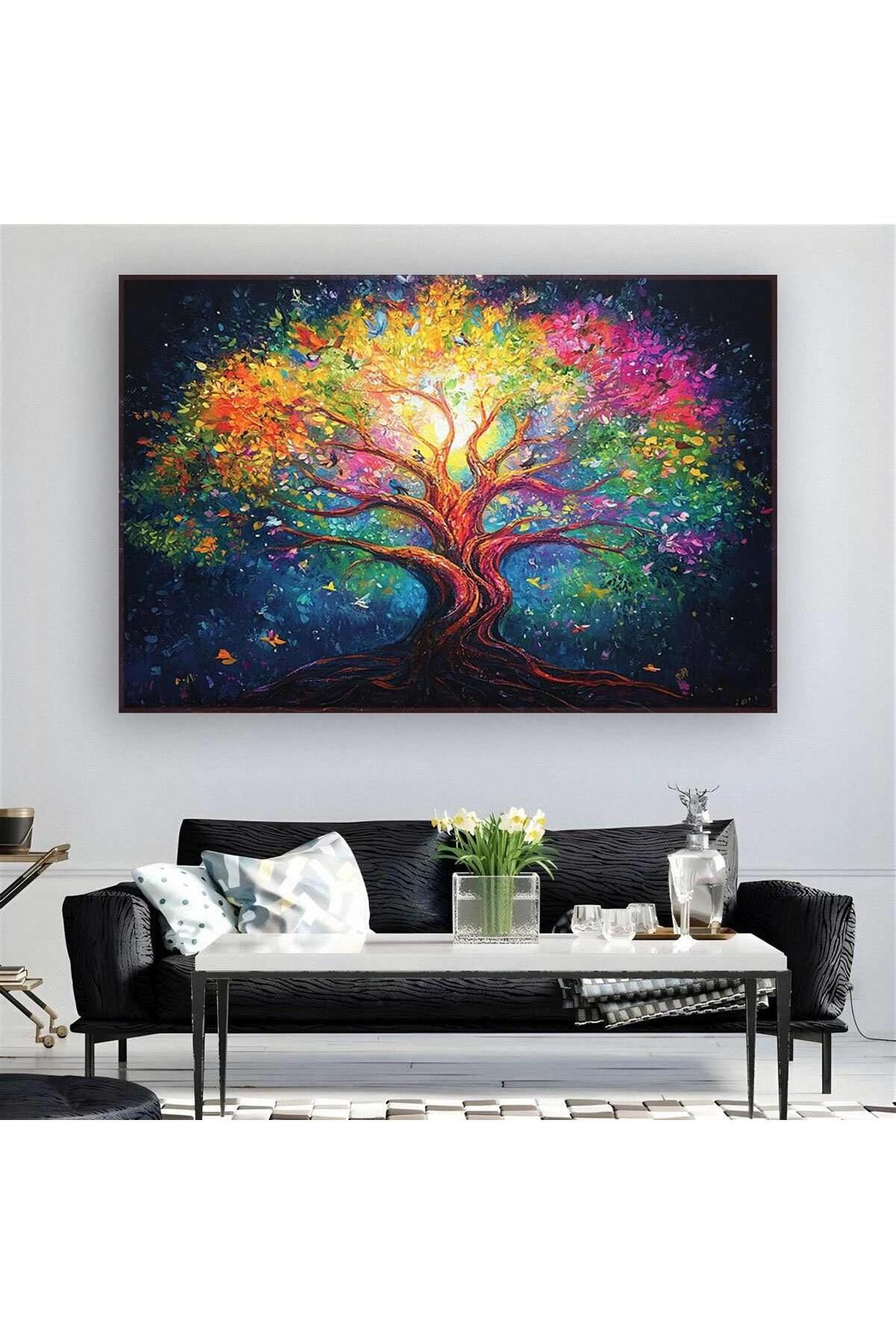 Ritmo Canvas Gökkuşağı Ağacı Kanvas Tablo