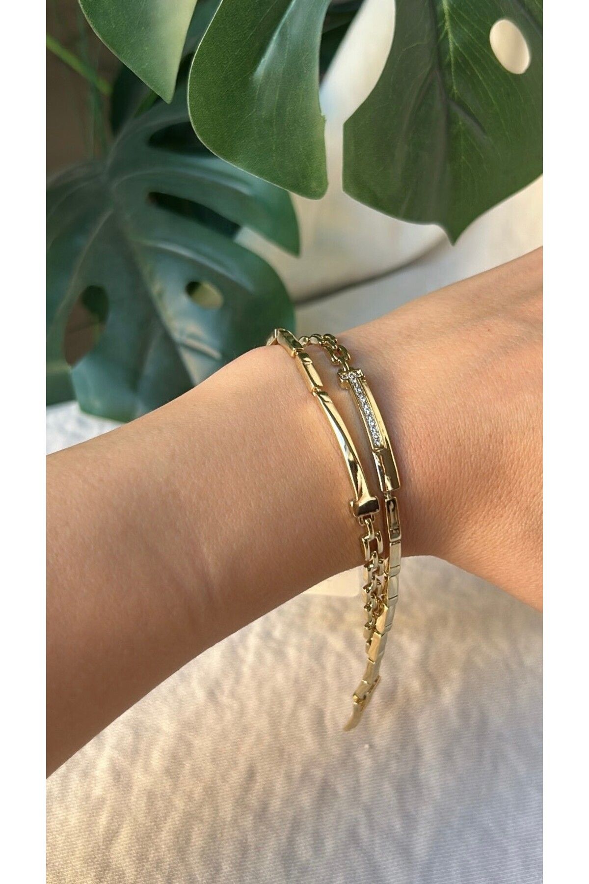 XUPING JEWELRY Orijinal Xuping Bileklik,14K Altın Kaplama, Kararmaz, Mücevher İşçiliğinde, Denize-Havuza Dayanıklı